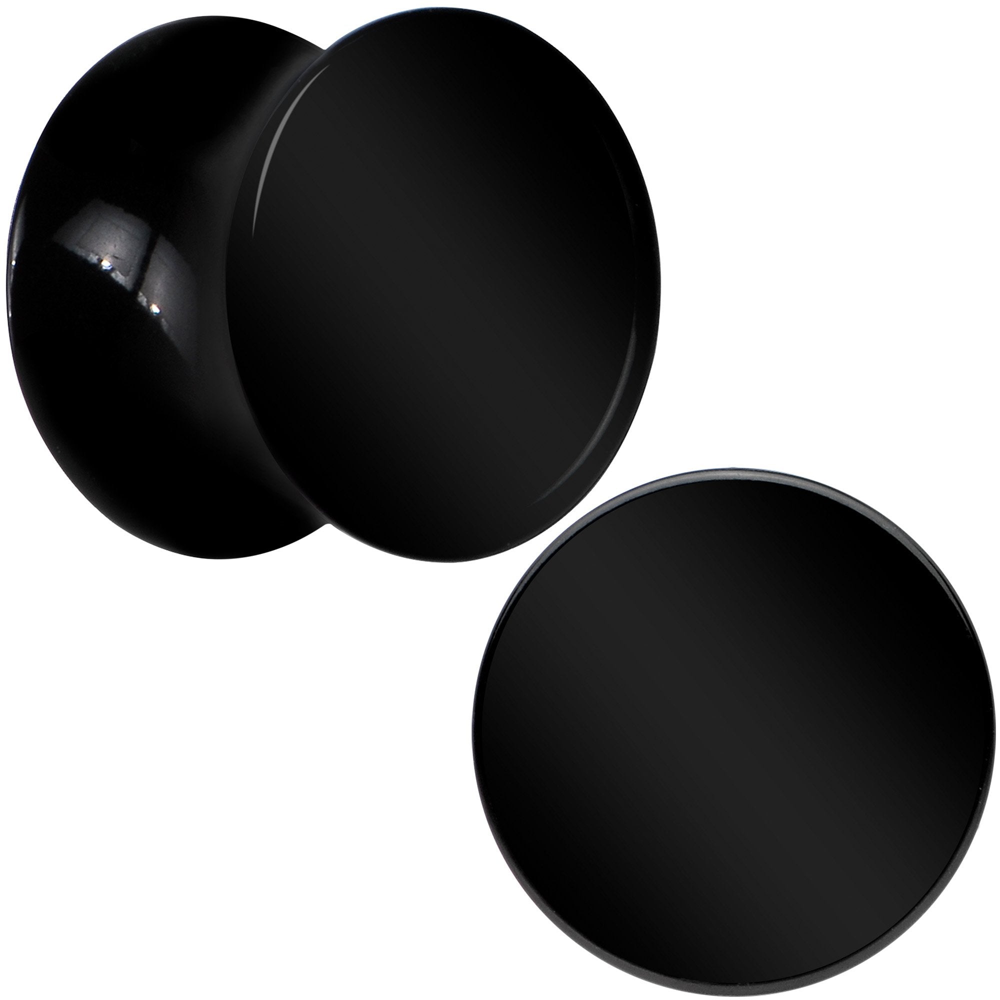 Black UV Acrylic Saddle Plug Set 5mm to 25mm