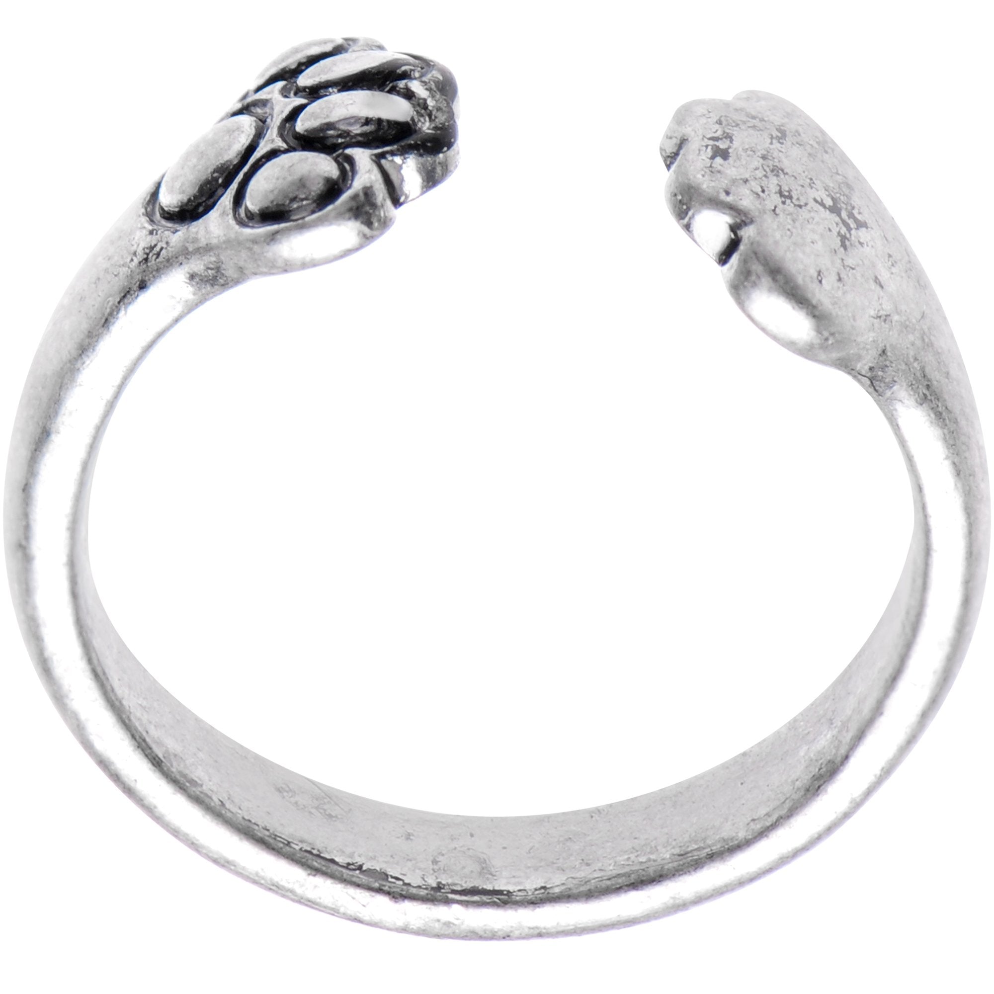 Silver Plated Bear Hug Toe Ring