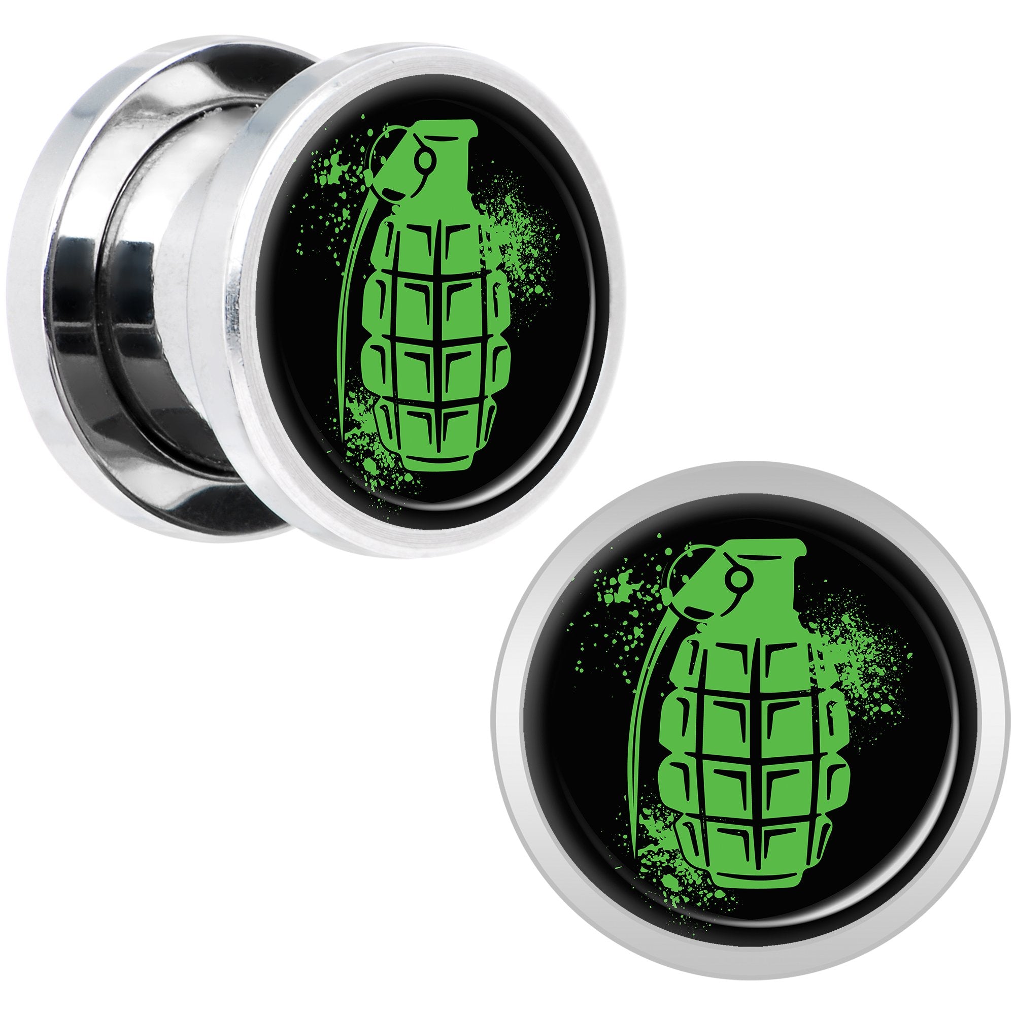 Green Grenade Steel Screw Fit Plug Set 00G