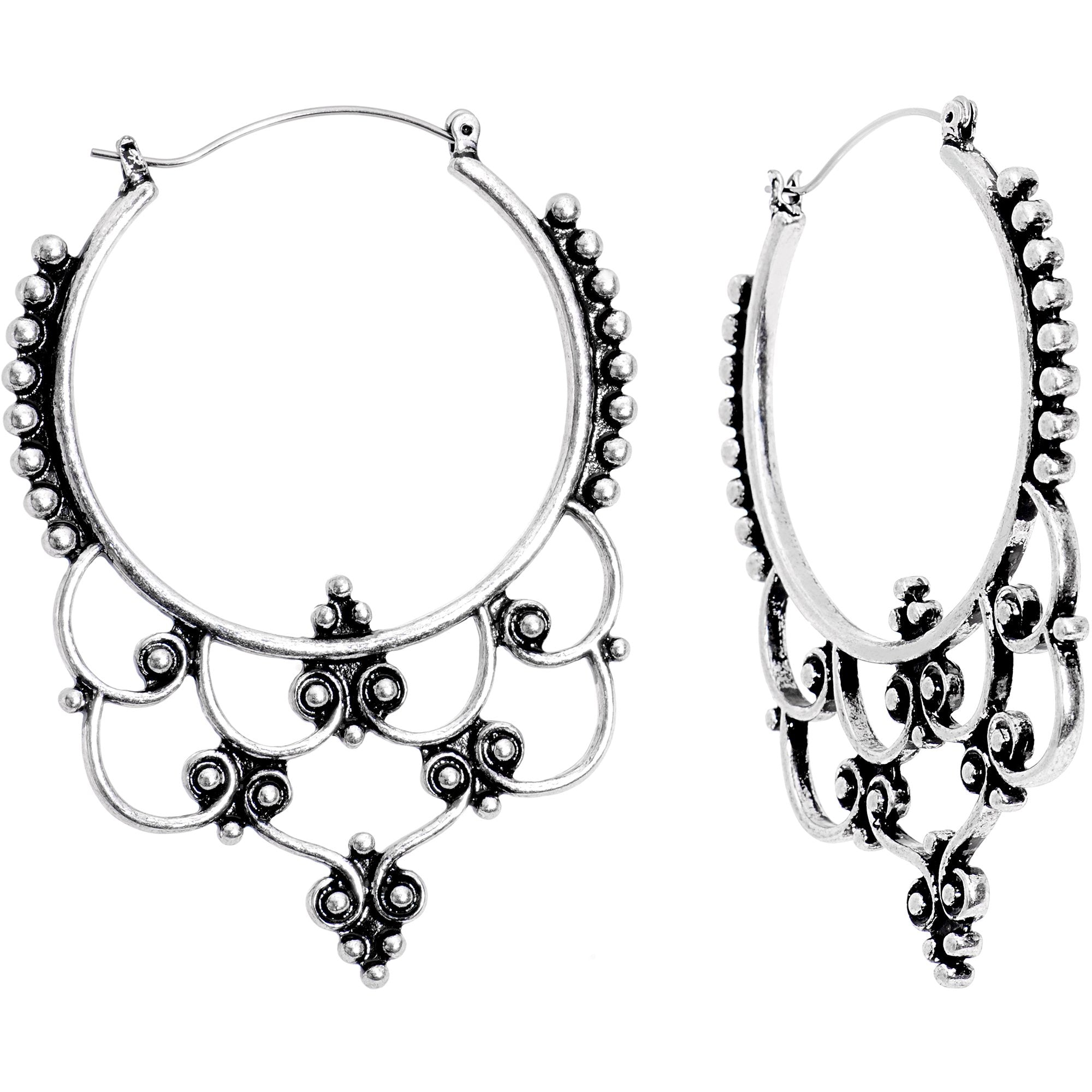 Victorian Decorative Twist Tunnel Plug Earrings