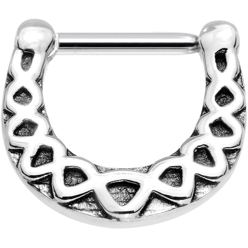 14G 5/16 Steel Trim Triangles Septum Clicker