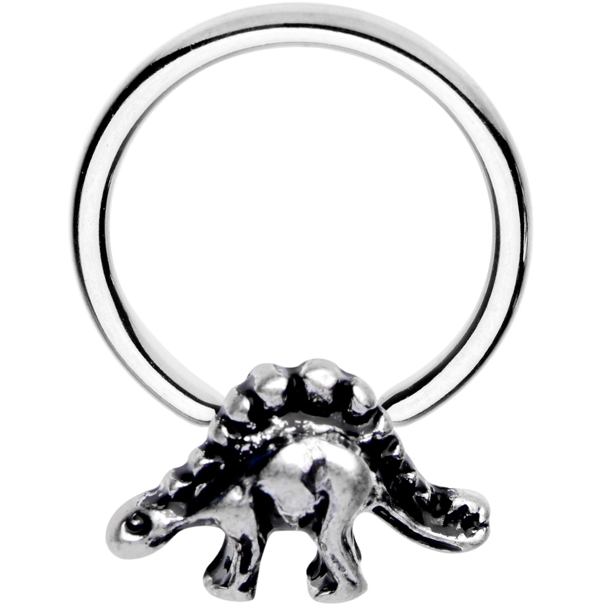 16G 3/8 Splendid Stegosaurus BCR Captive Ring