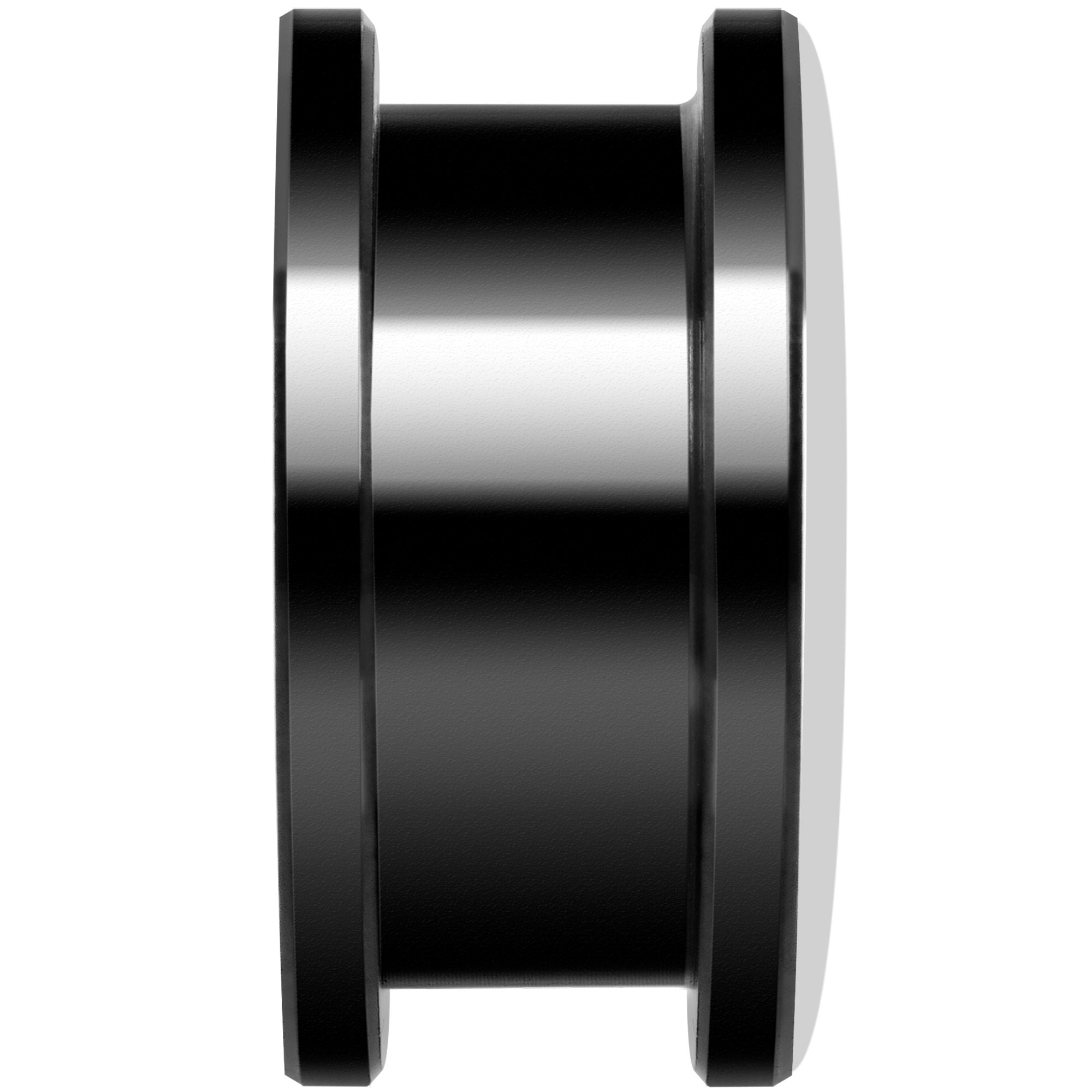 Man Woman Floral Silhouette Black Anodized Screw Fit Plug Set 18mm