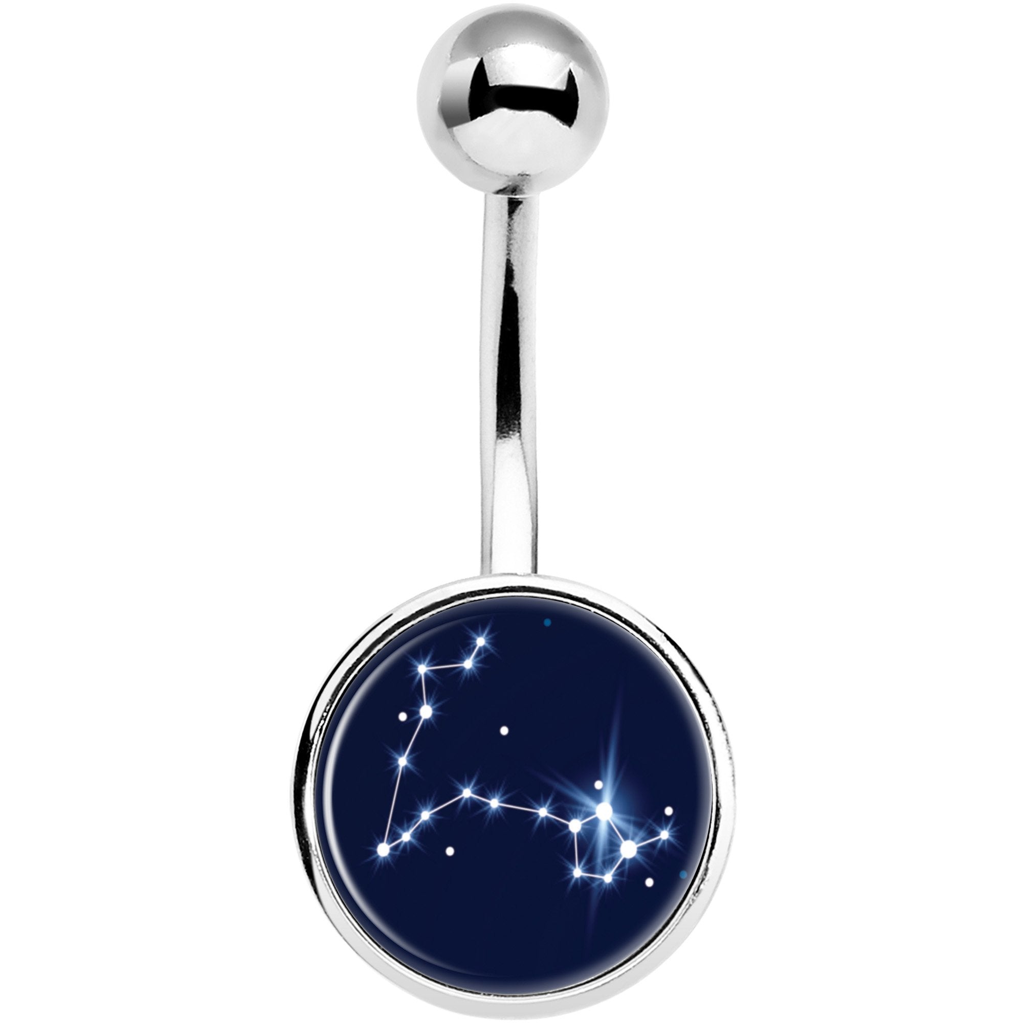 Zodiac Constellation Pisces Stainless Steel Belly Ring lightweight comfortable