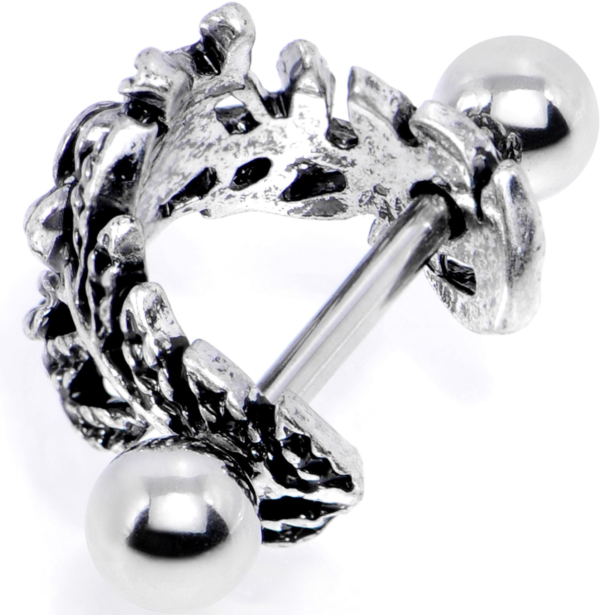 16G 1/2 Clear Gem Floral Wreath Cuff Cartilage Earring