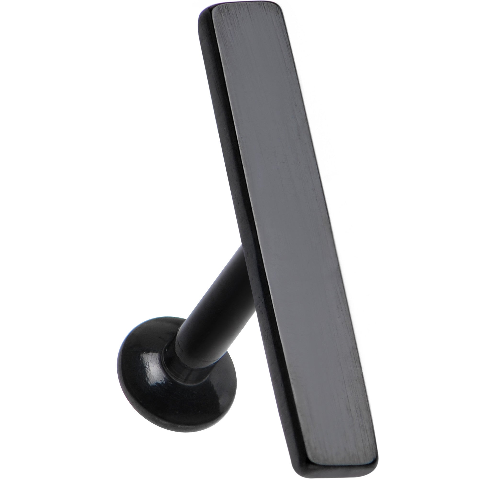 1/4 12mm Black IP Rectangle Internal Thread Daith Cartilage Tragus