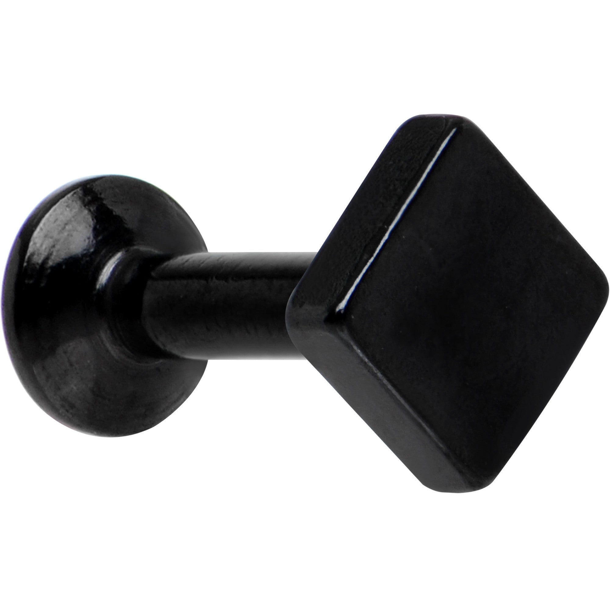 3/16 Black IP Rhombus Internally Threaded Daith Cartilage Tragus