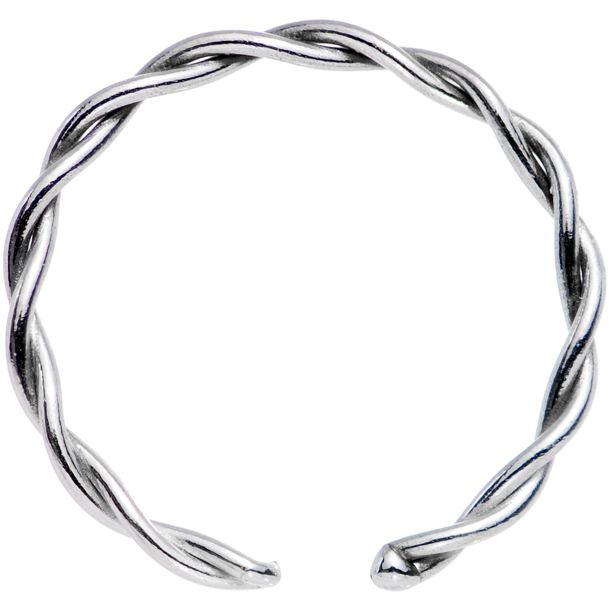 18G 3/8 Annealed Steel Seamless Braided Circular Ring