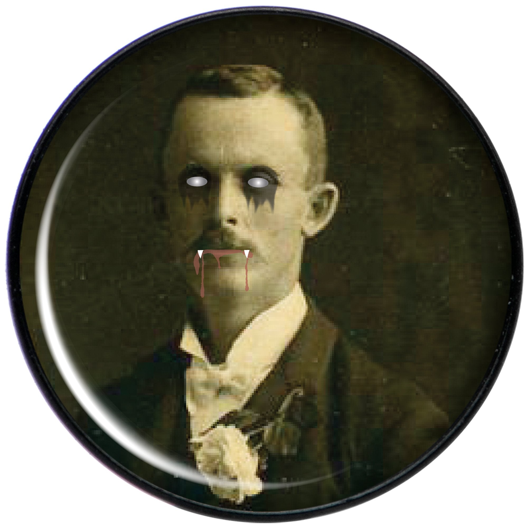 Skeleton Bride and Vampire Groom Halloween Black Stud Earrings