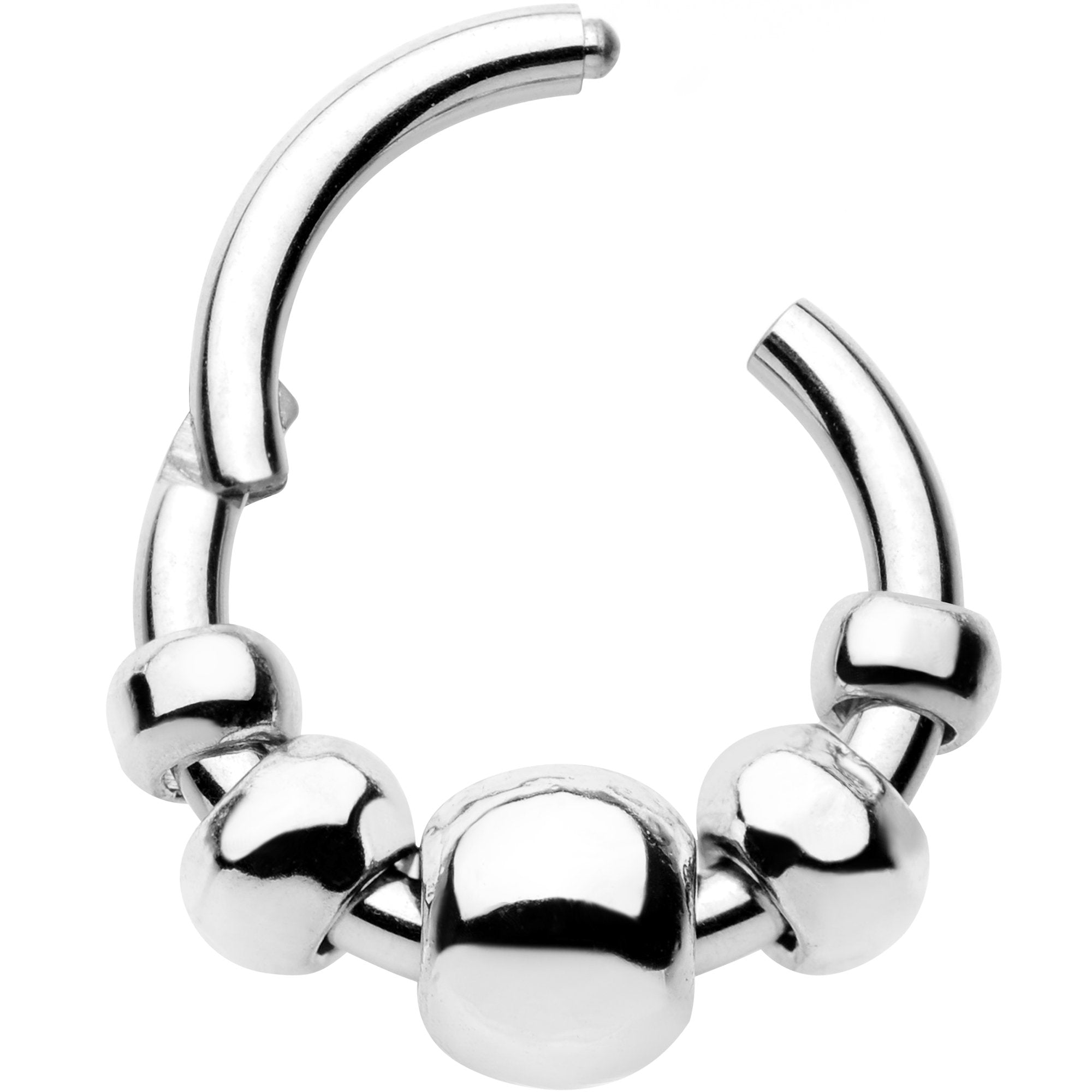 16G 5/16 Chunky Beads Hinged Segment Ring