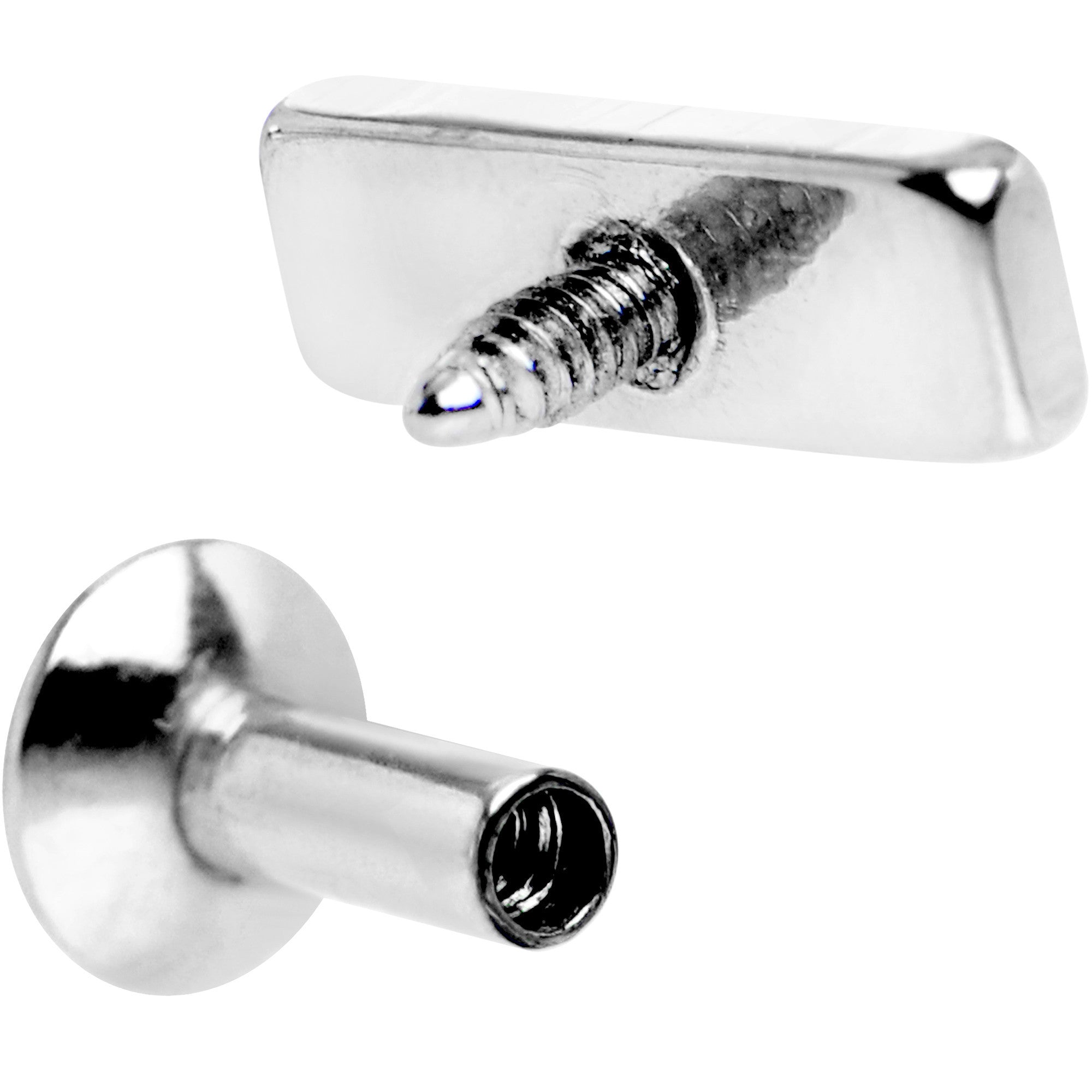 3/16 6mm Steel Rectangle Internal Thread Daith Cartilage Tragus