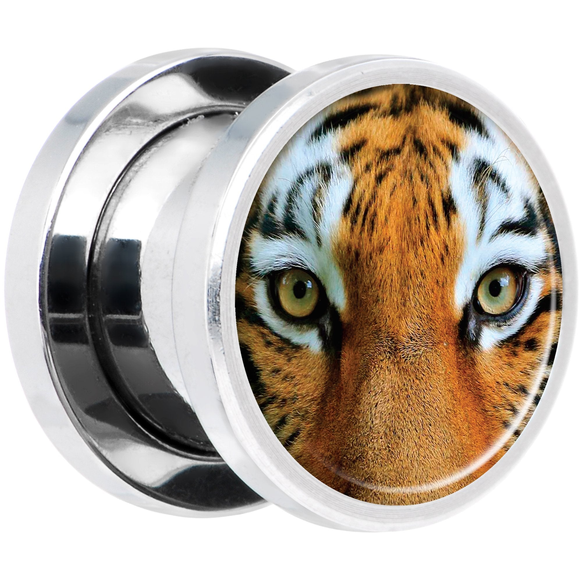 Full Color Tiger Eyes Steel Screw Fit Plug Set 00G