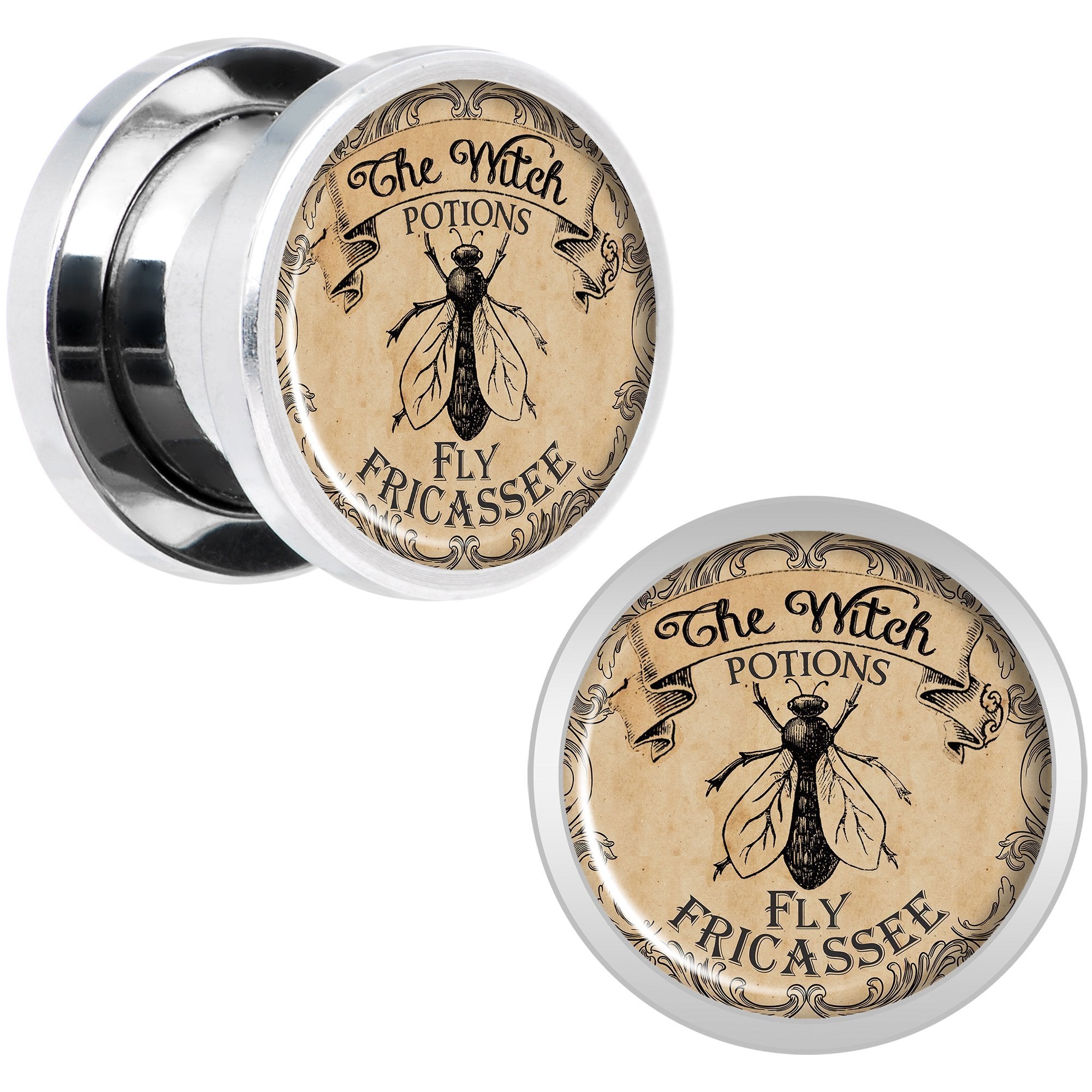 Witches Brew Fly Fricassee Halloween Plug Set 0G to 20mm