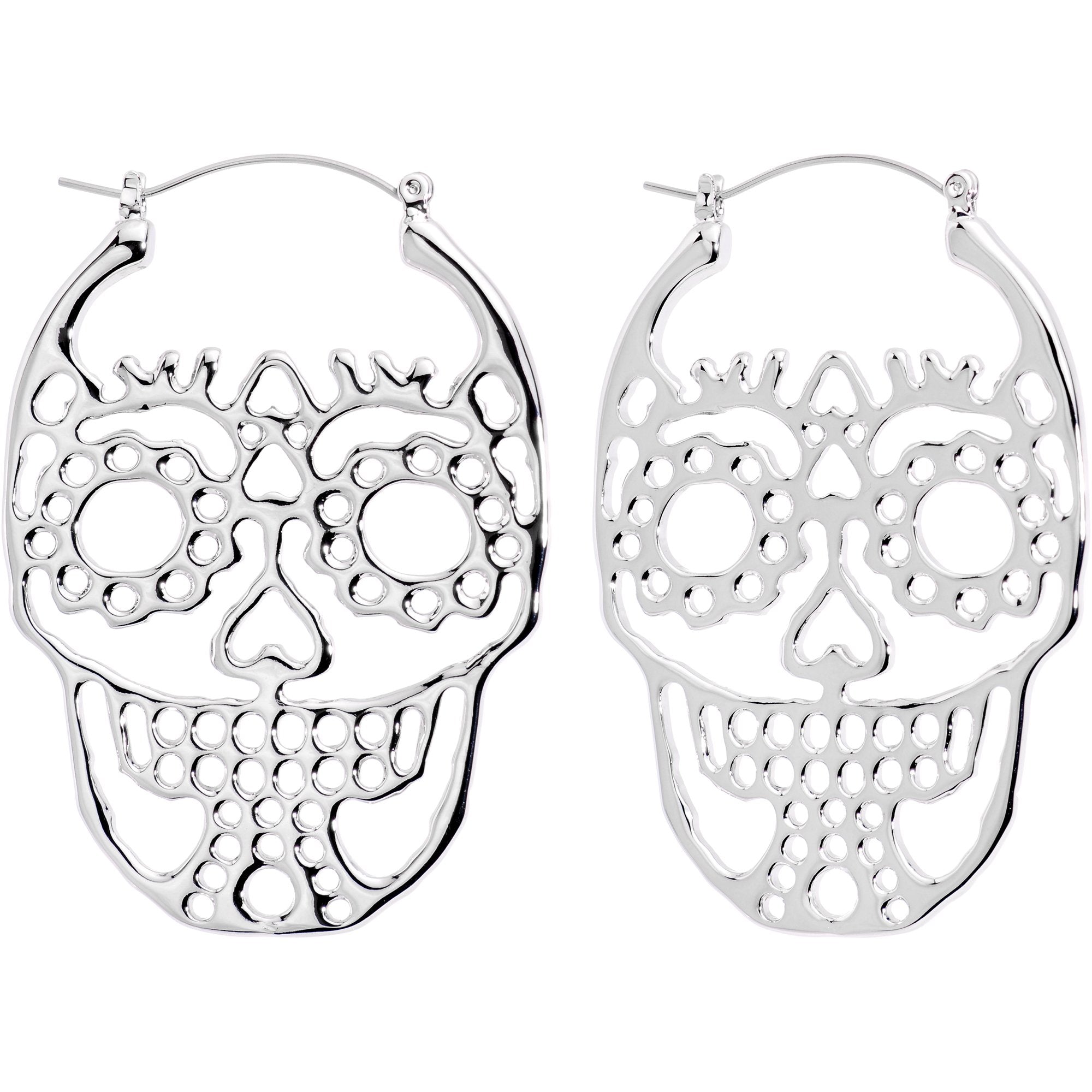 Sugar Skull Cutout Tunnel Plug Earrings
