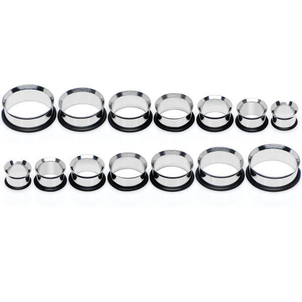 1/2 inch to 1 inch Seven Piece Steel Ear Stretching Tunnel Kit Set of