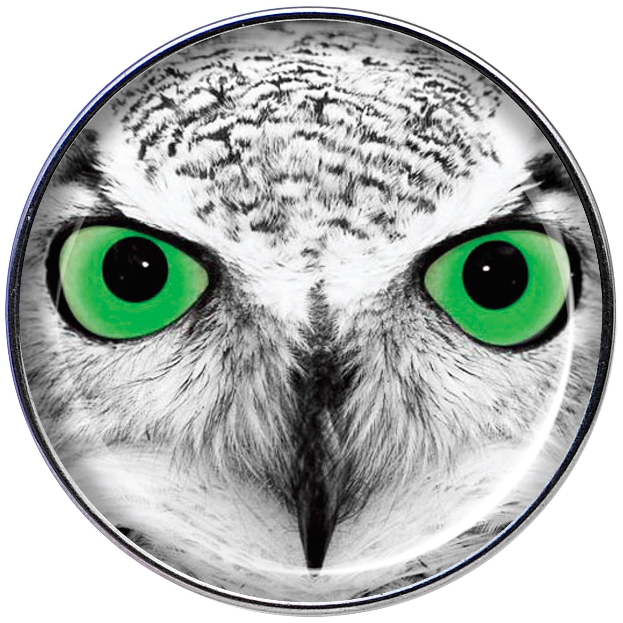 Black White Owl Barbell Tongue Ring