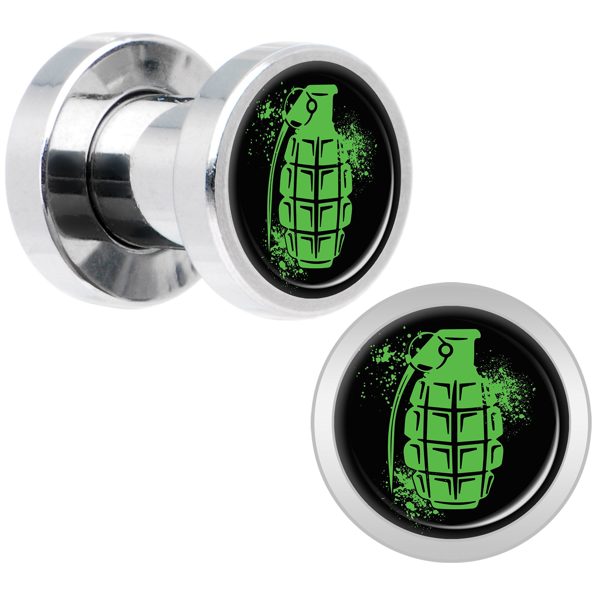 Green Grenade Steel Screw Fit Plug Set 4G
