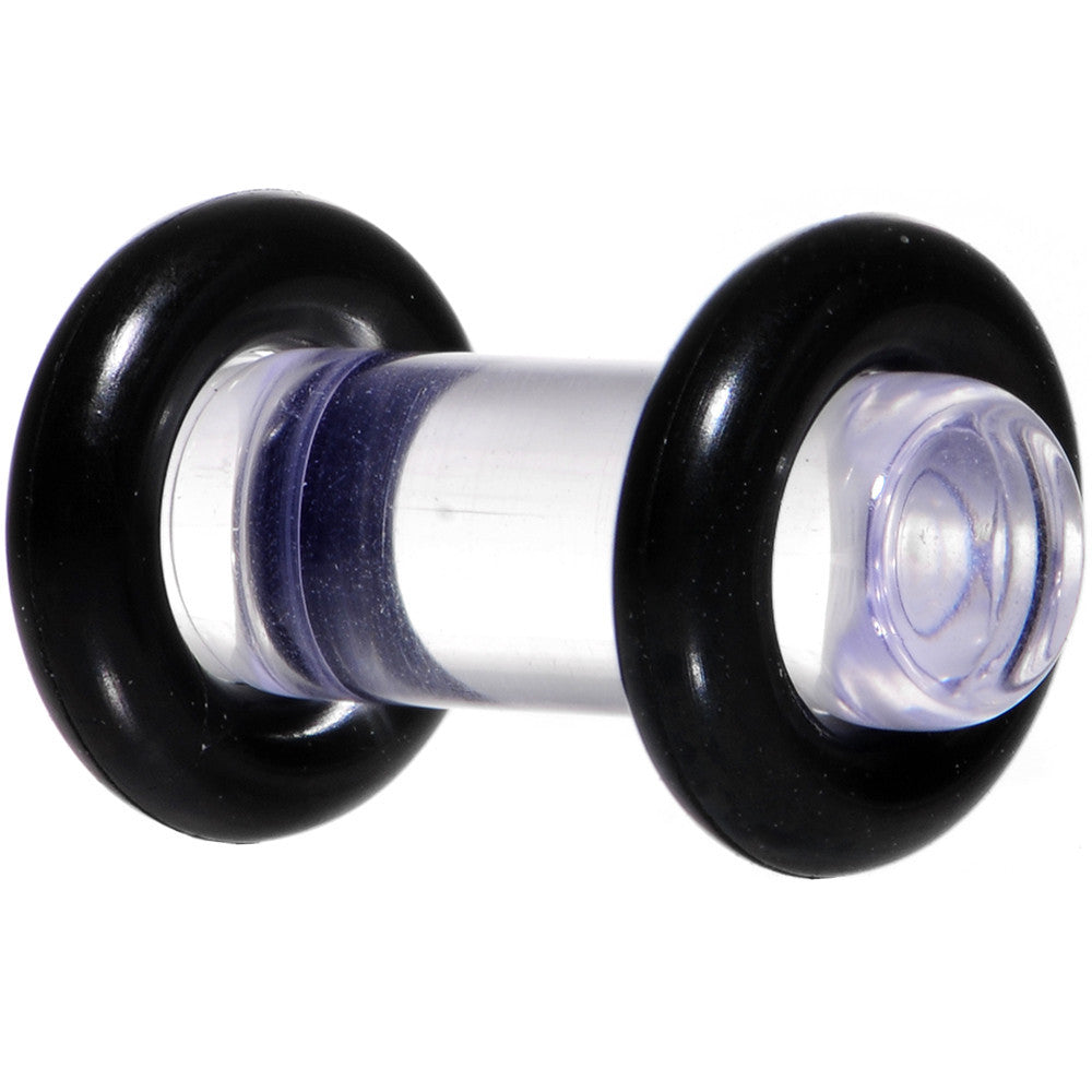 6G Clear Acrylic Straight Plug Set