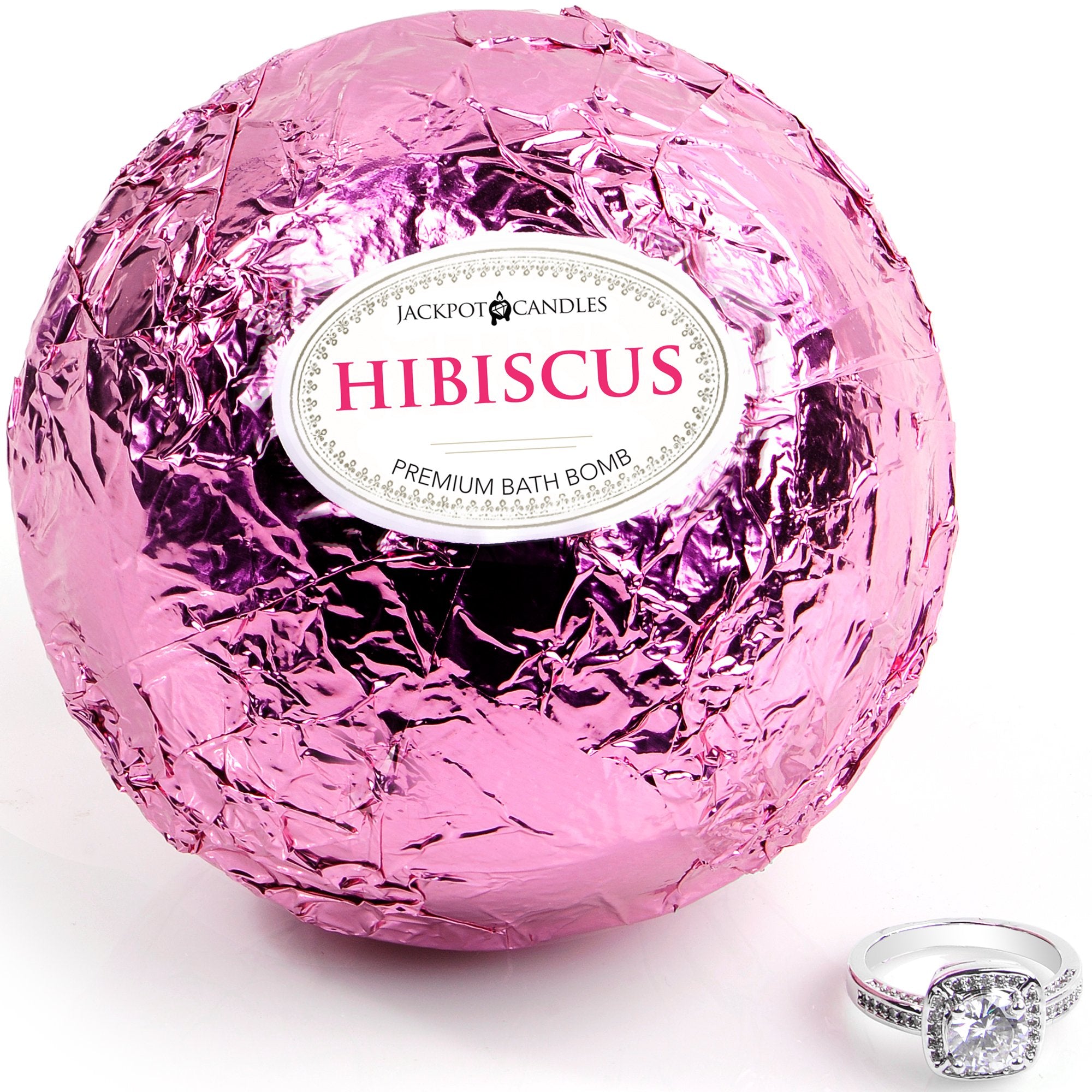 Hibiscus Bath Bomb with Jewelry Ring Inside