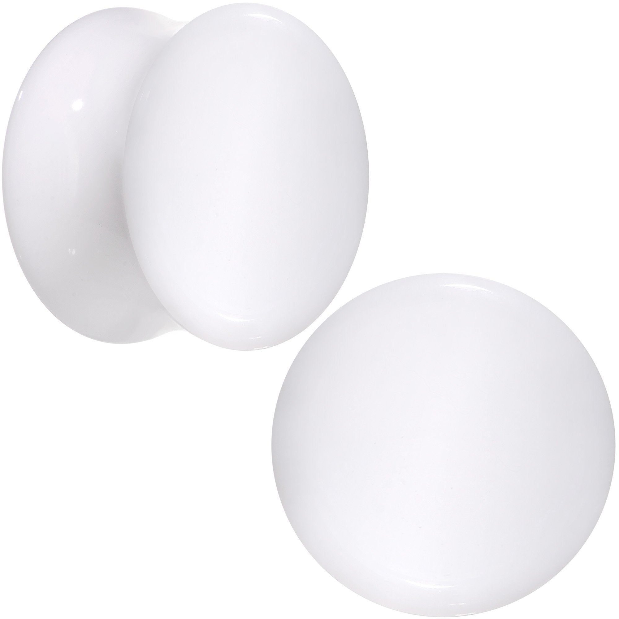 White UV Acrylic Saddle Plug Set 4mm to 25mm