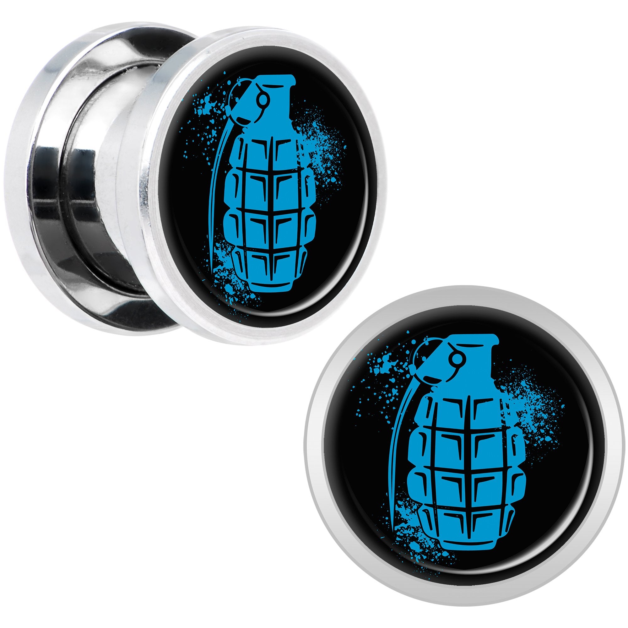 Blue Grenade Steel Screw Fit Plug Set 00G