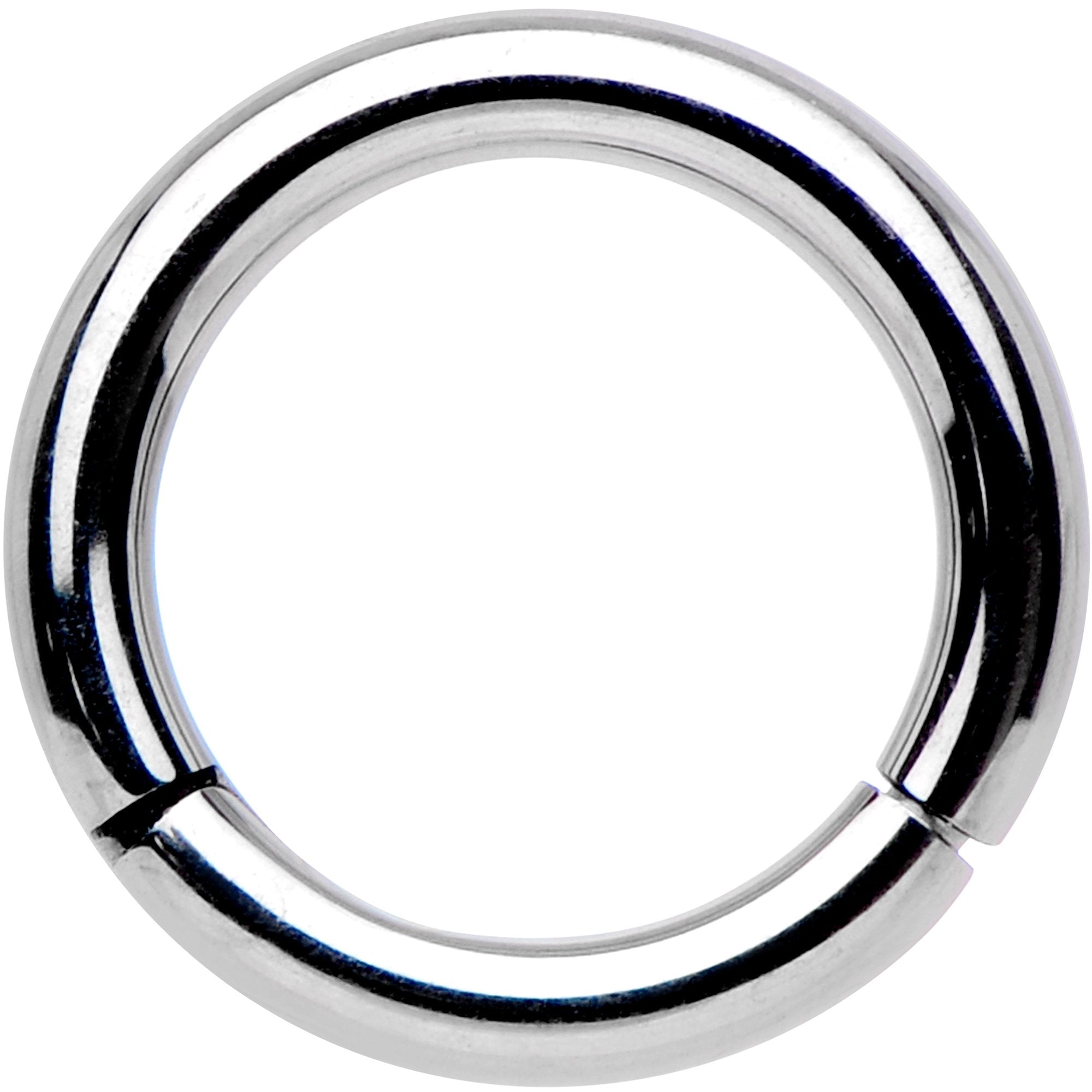 16G 1/4 Solid G23 Implant Grade Titanium Hinged Segment Ring