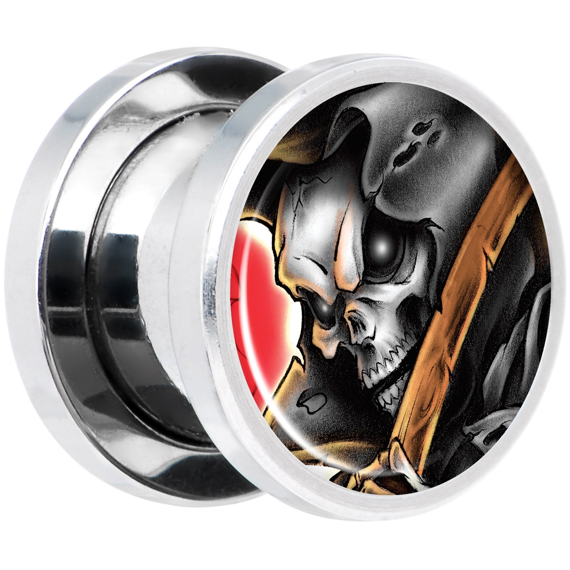 Wake the Dead Grim Reaper Halloween Plug Set 5mm to 16mm