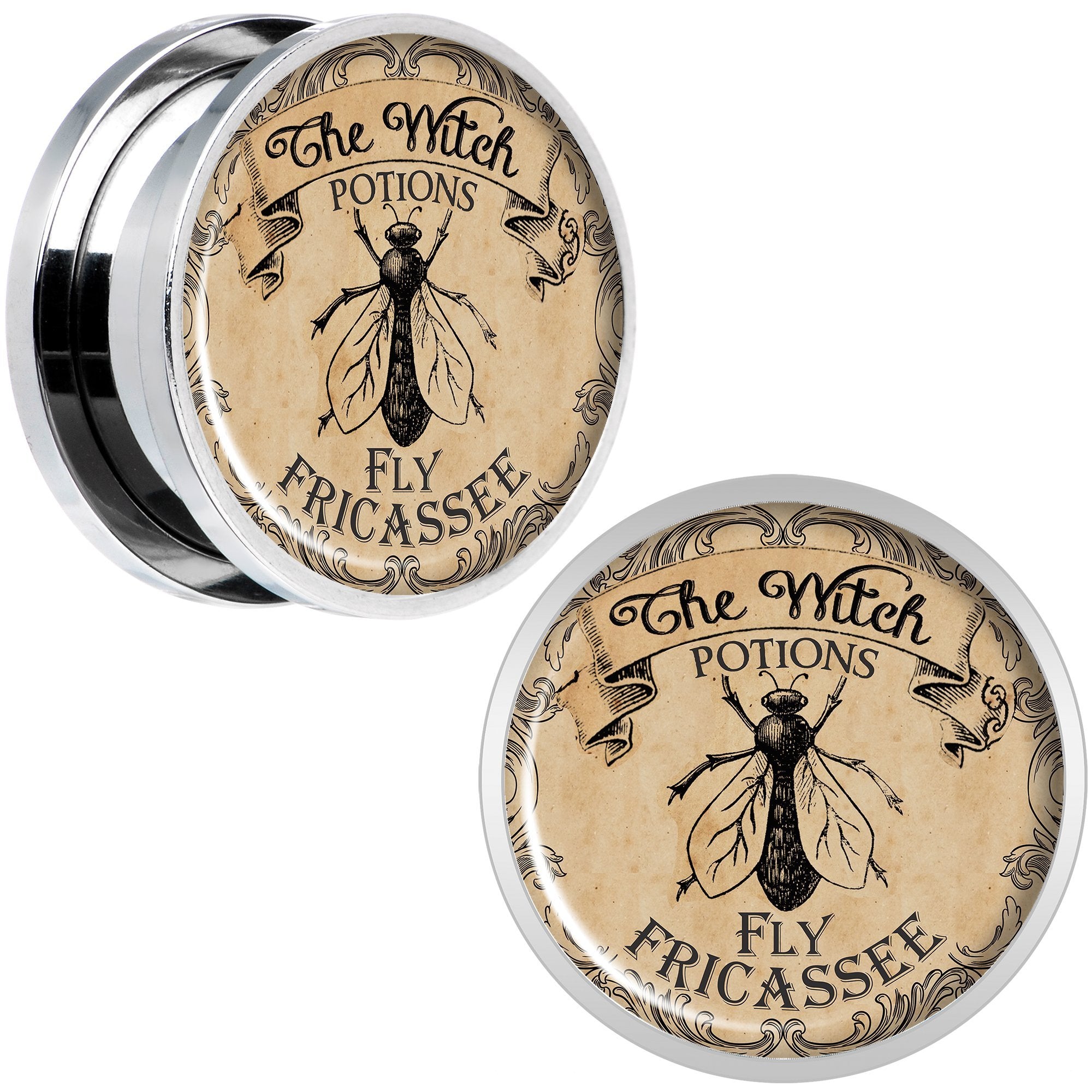 Witches Brew Fly Fricassee Halloween Plug Set 0G to 20mm
