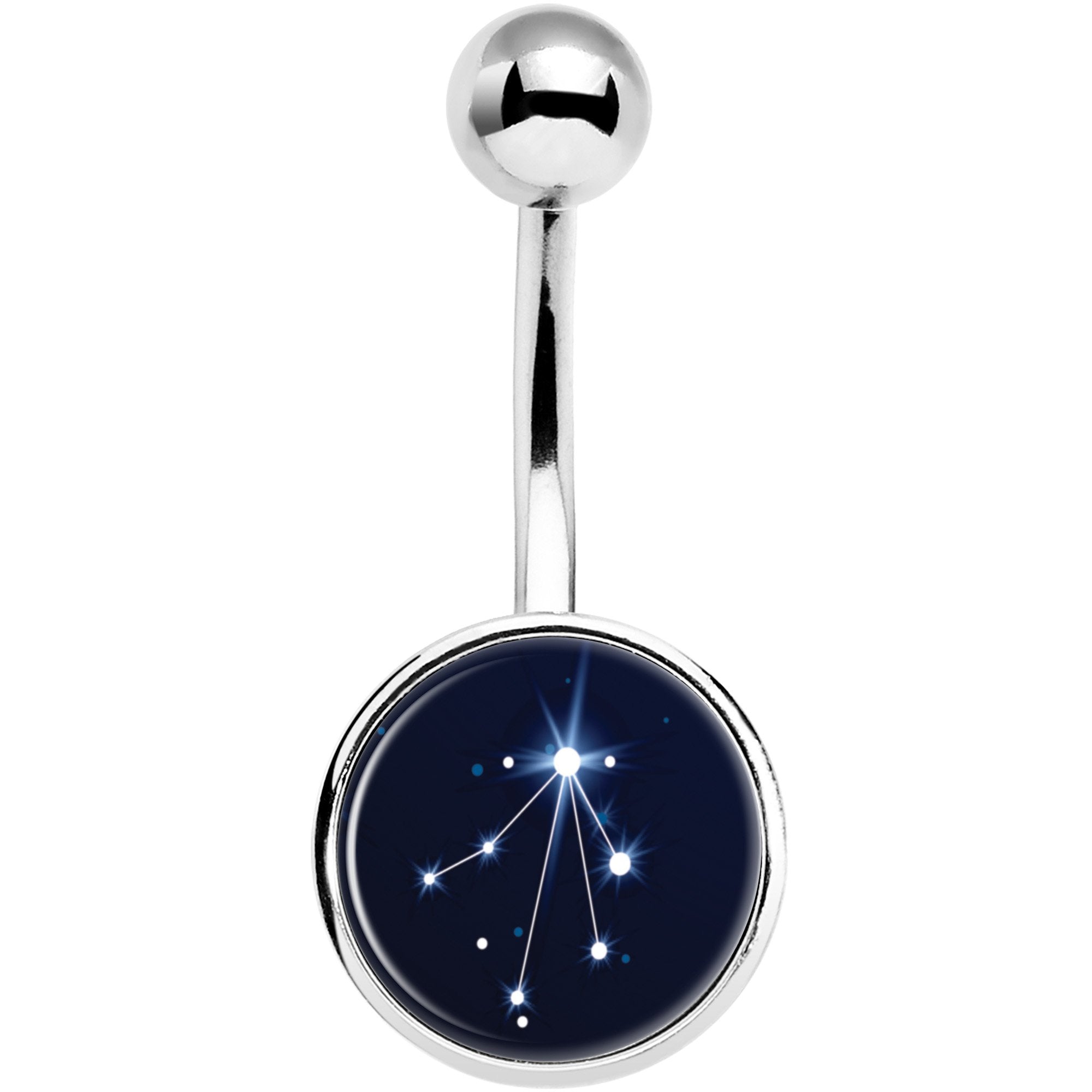 Zodiac Constellation Libra Stainless Steel Belly Ring lightweight comfortable