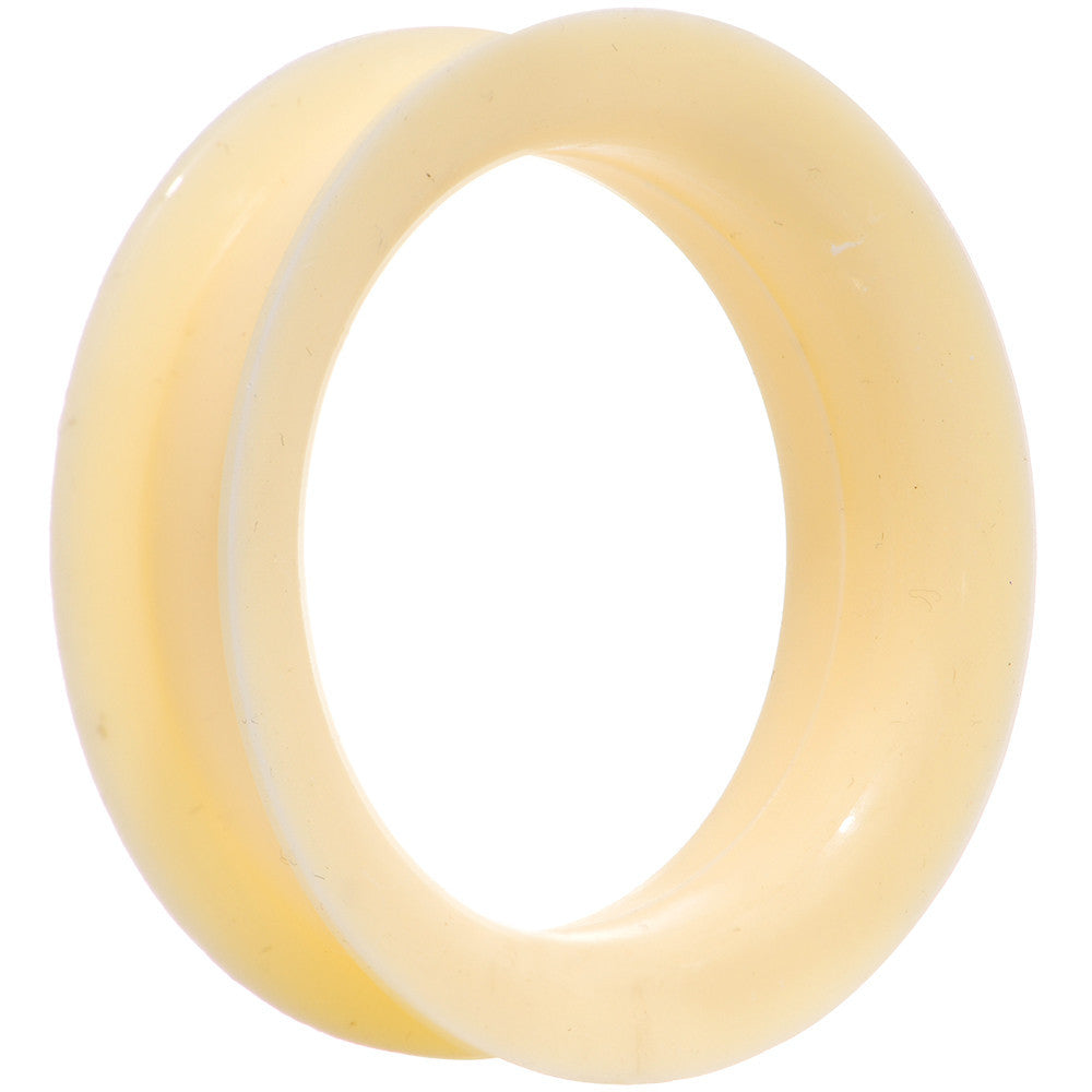 38mm Peach Flesh Tone Silicone Ultra Soft Double Flare Tunnel Plug Set