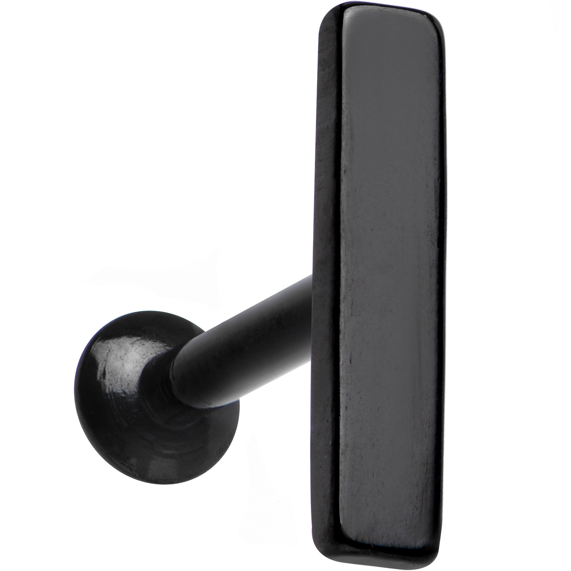 1/4 9mm Black IP Rectangle Internal Thread Daith Cartilage Tragus