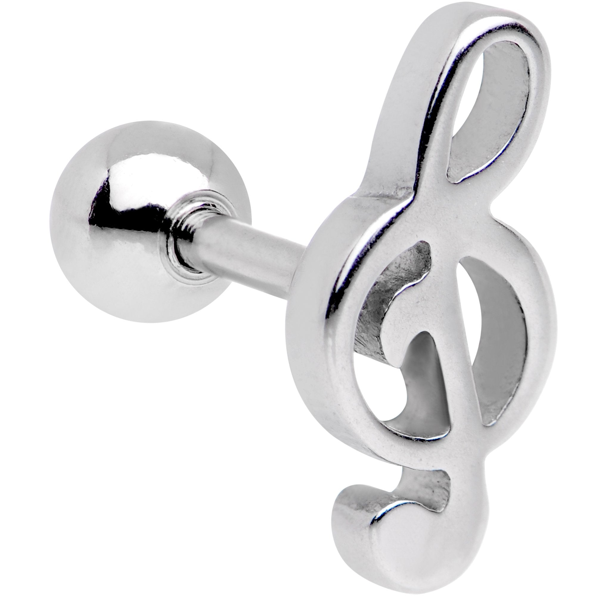16G 1/4 Treble Clef Music Note Tragus Cartilage Earring