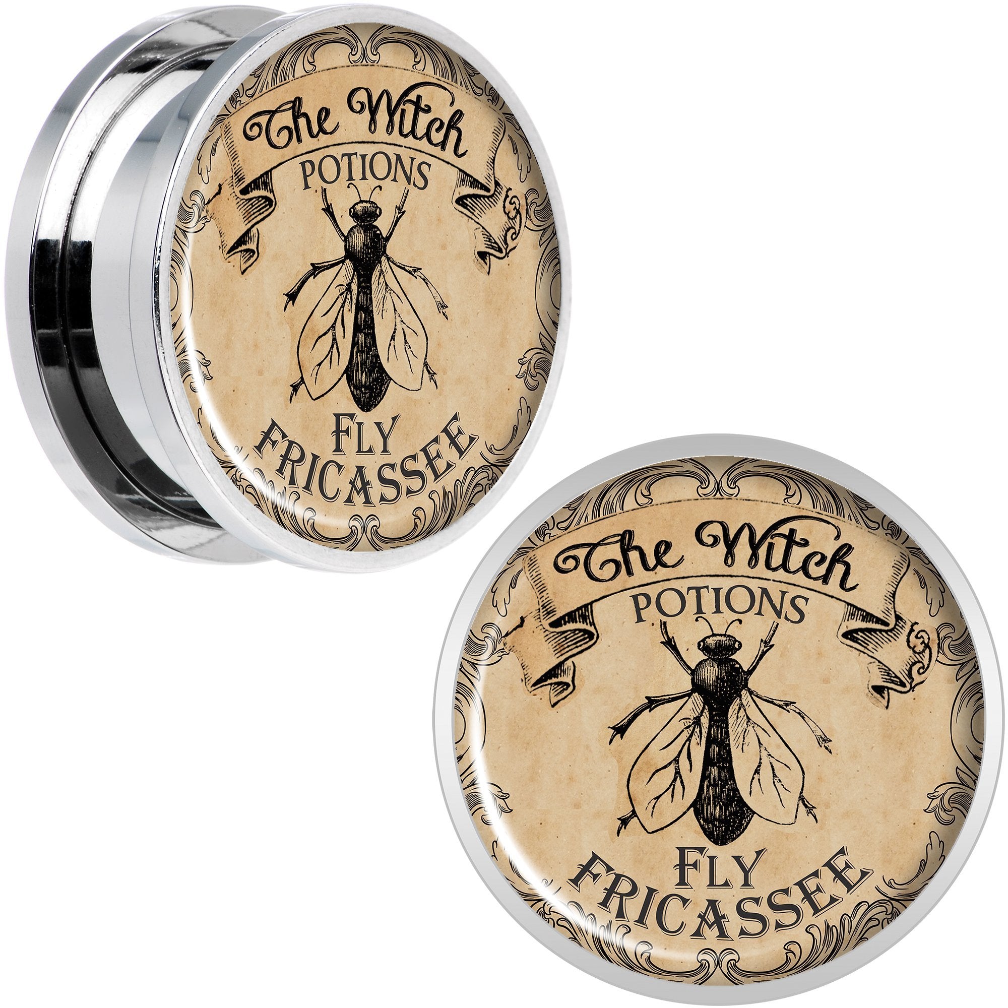Witches Brew Fly Fricassee Halloween Plug Set 0G to 20mm