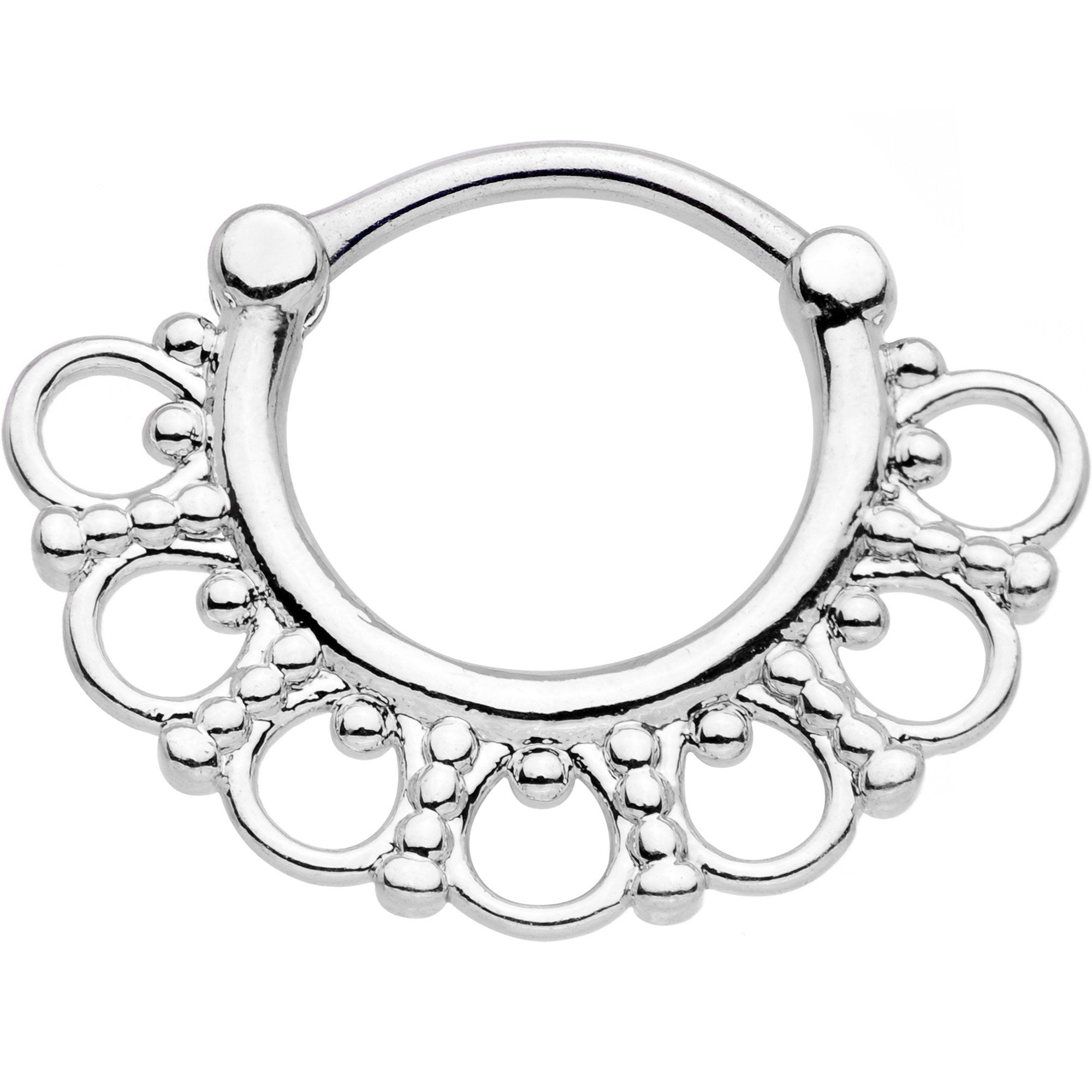 16G 5/16 Tribal Filigree Fan Septum Clicker