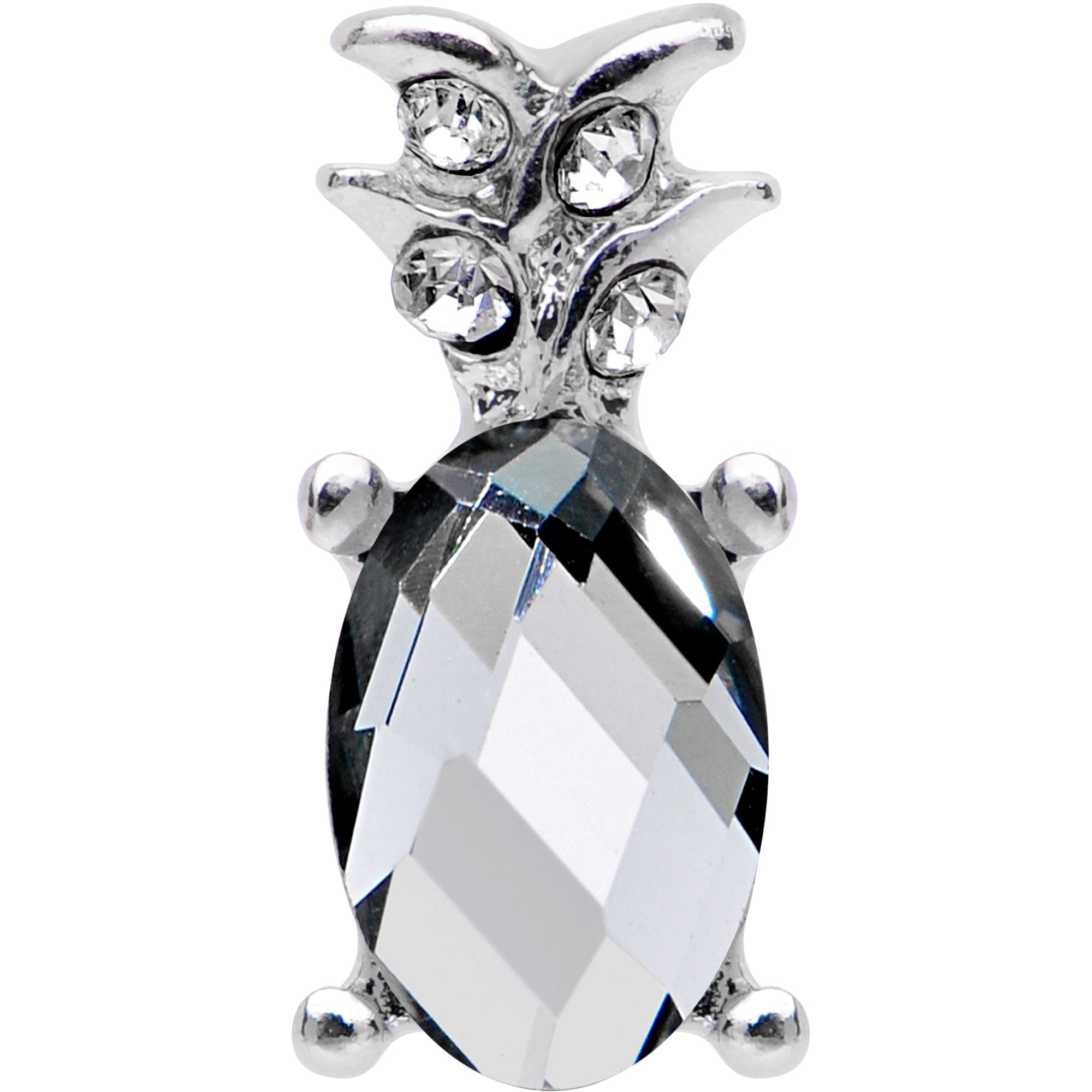 16G 1/4 Clear Gem Juicy Pineapple Cartilage Tragus Earring