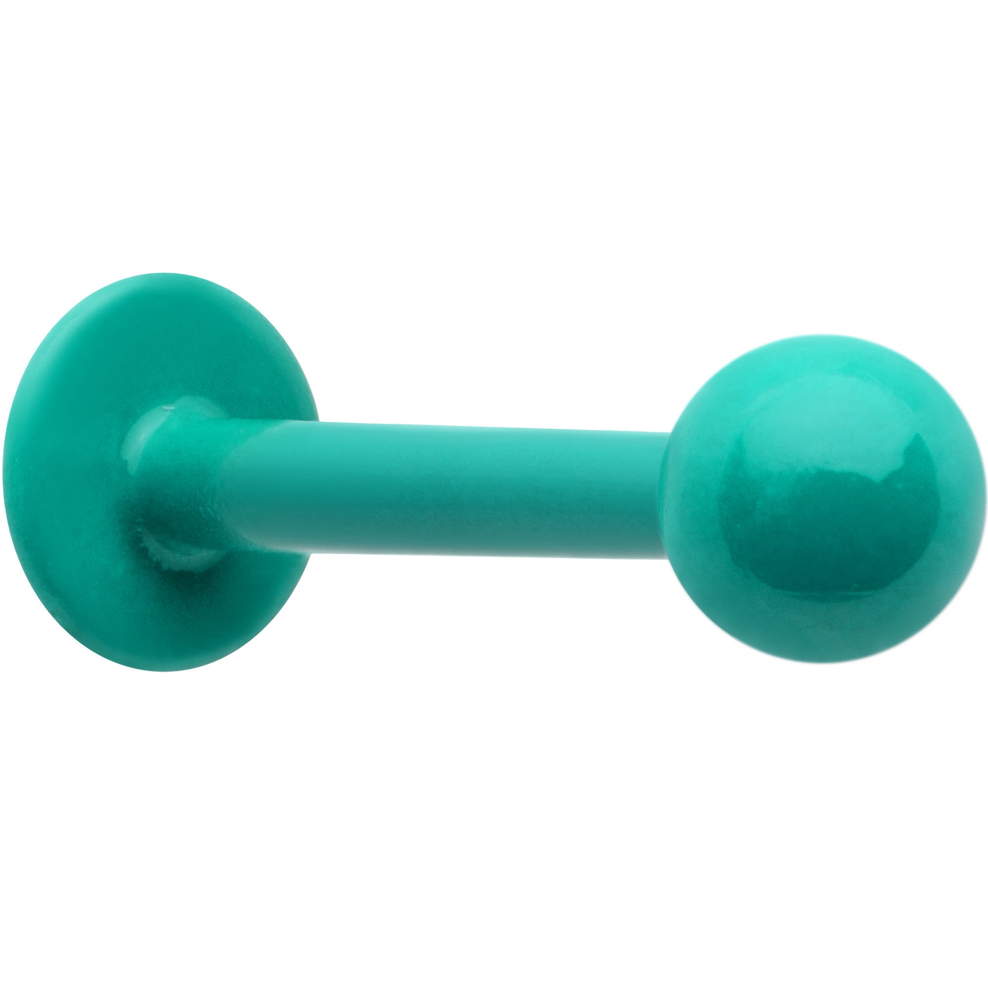 16G 5/16 Green Acrylic Over Steel Labret Monroe Tragus