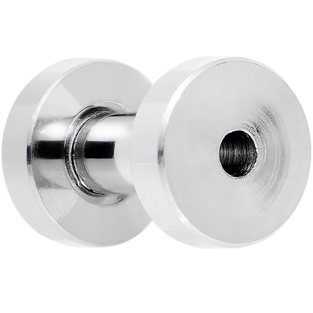 8G Stainless Steel Screw Fit Tunnel Plug Set