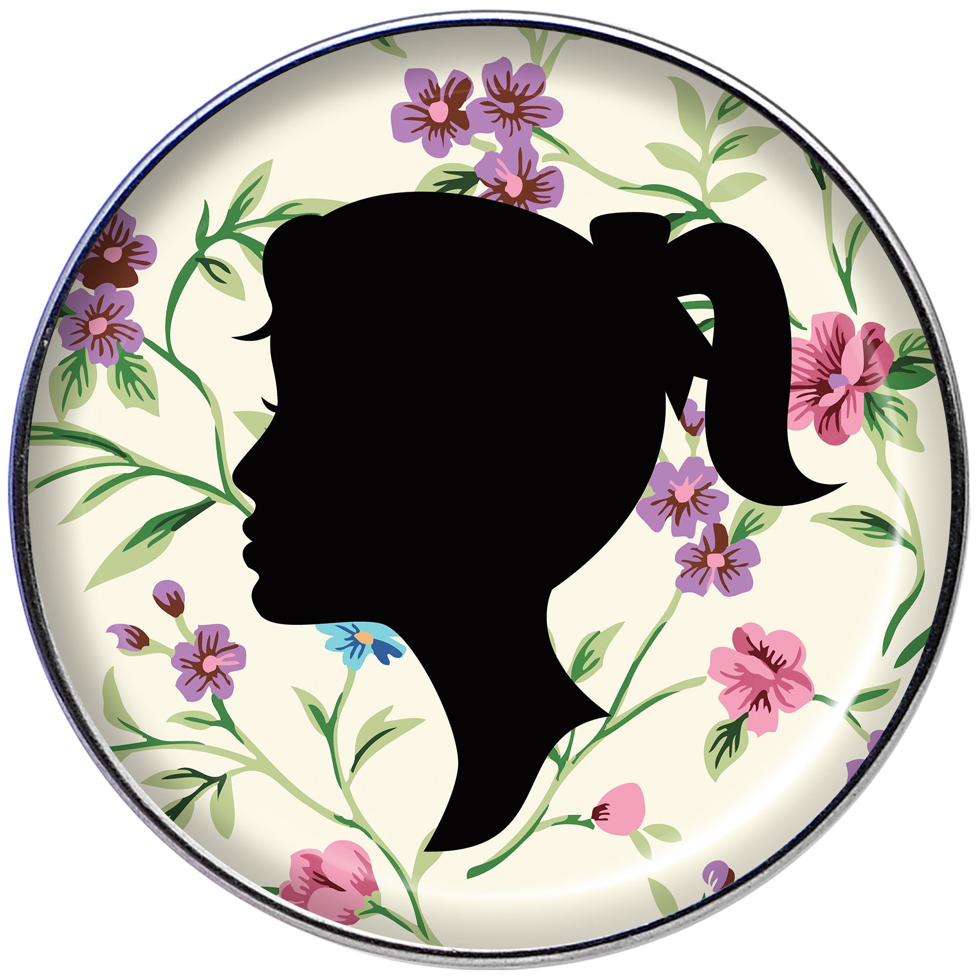 16G 1/4 Woman Floral Silhouette Tragus Cartilage Earring