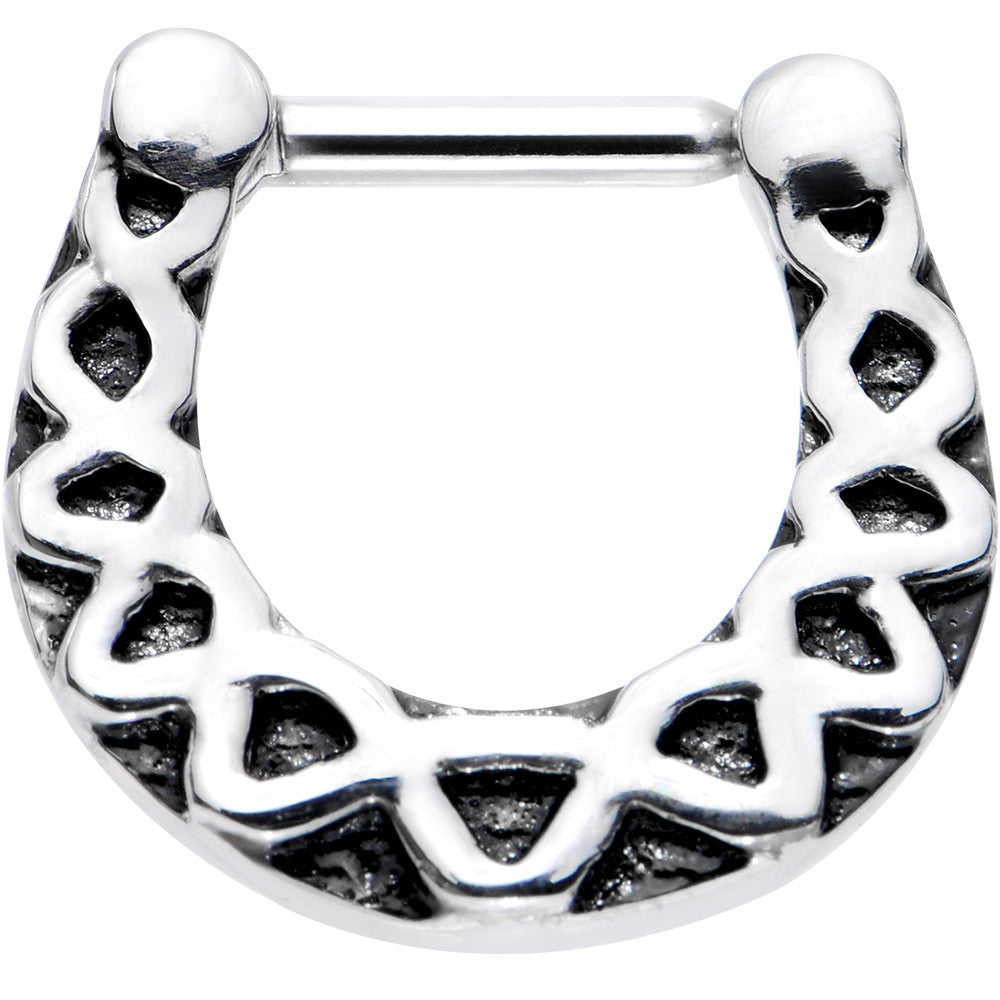 16G 1/4 Steel Simple Southwestern Septum Clicker