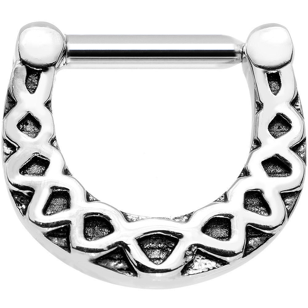 16G 5/16 Steel Trim Triangles Septum Clicker