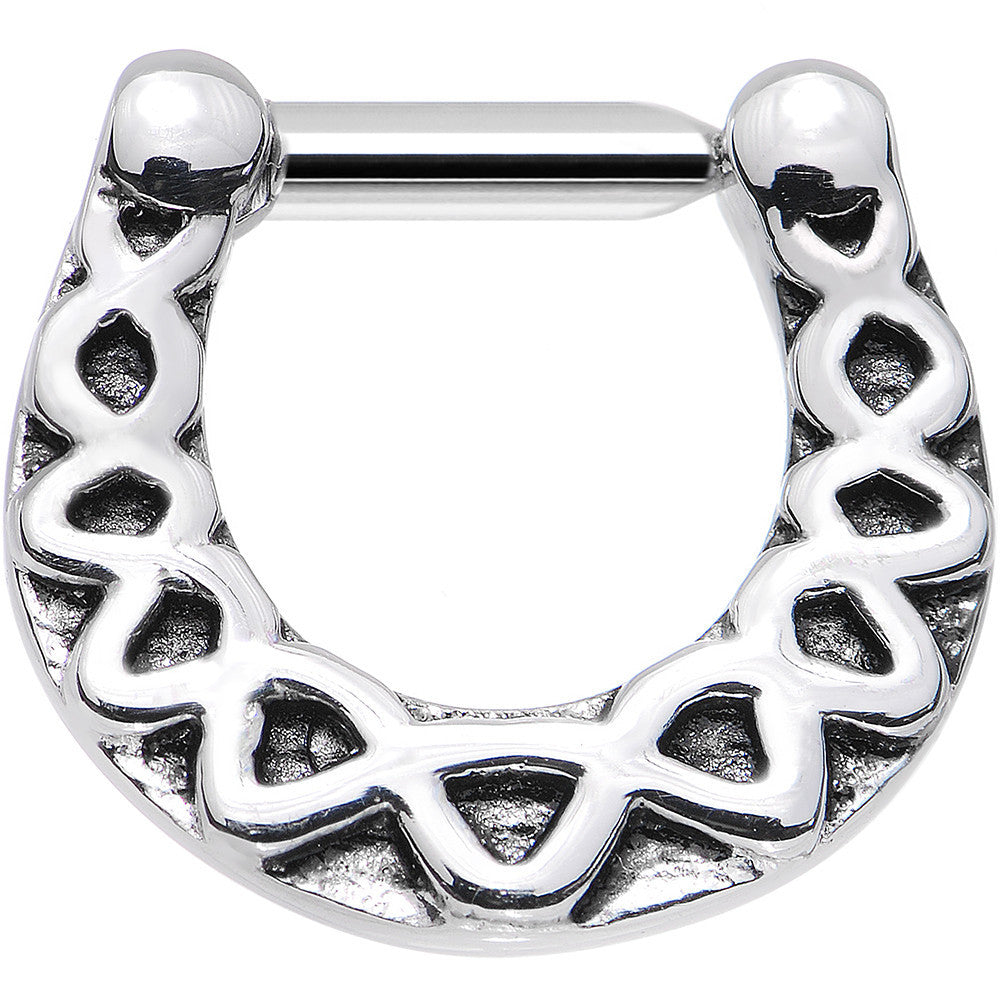 14G 1/4 Steel Trim Triangles Septum Clicker