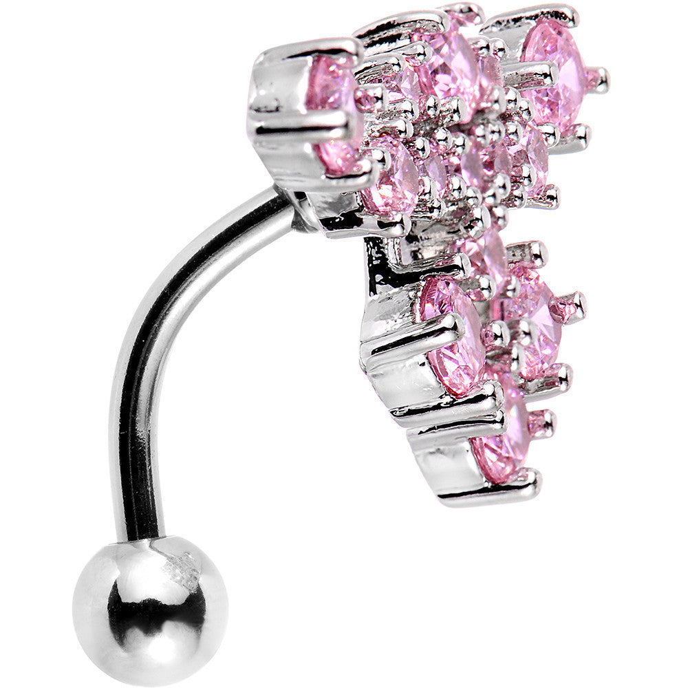 Pink Gem Set Me Up for Sparkle Top Mount Belly Ring