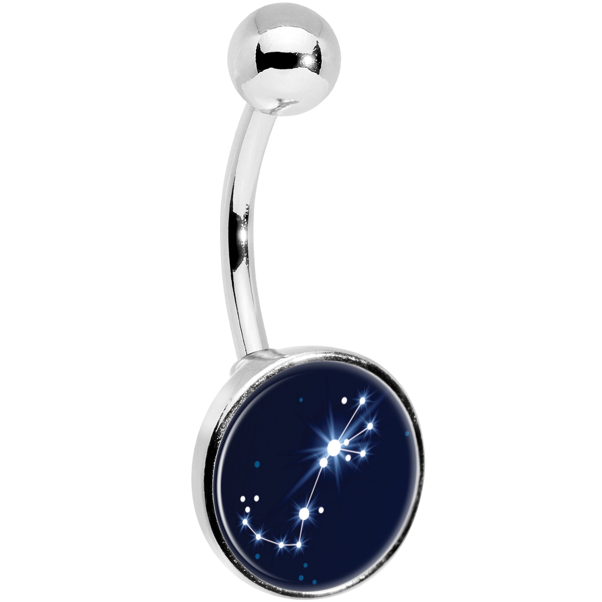 Zodiac Constellation Scorpio Stainless Steel Belly Ring stylish jewelry