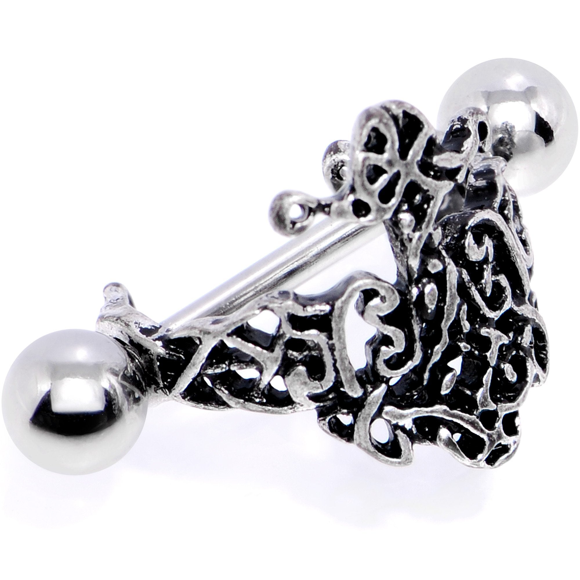 16G 1/2 Rococo Ring Cuff Cartilage Earring