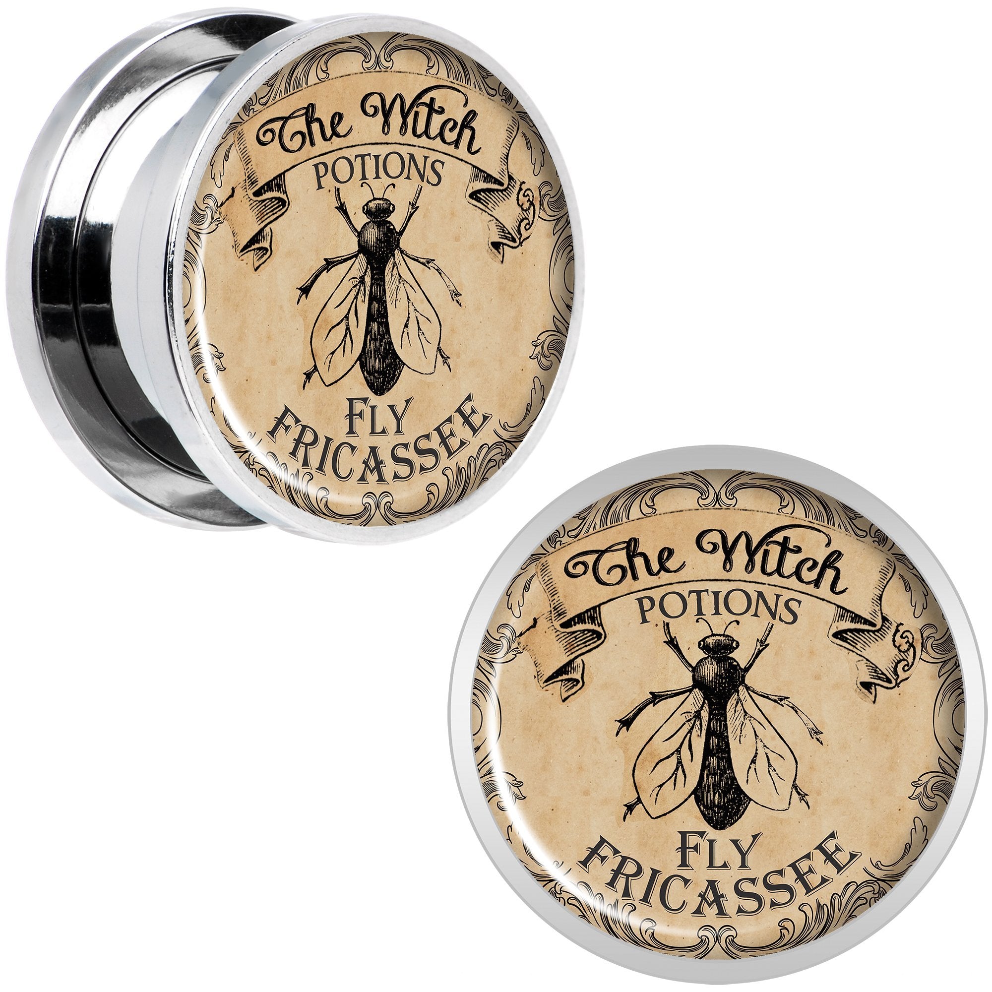 Witches Brew Fly Fricassee Halloween Plug Set 0G to 20mm