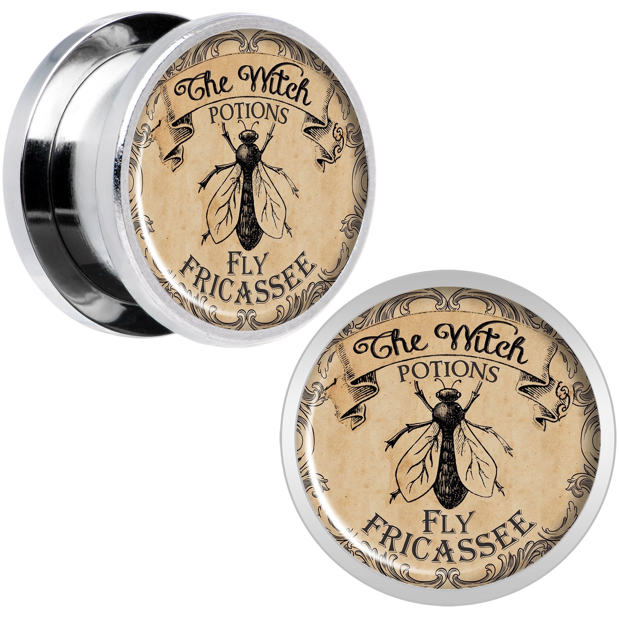 Witches Brew Fly Fricassee Halloween Plug Set 0G to 20mm