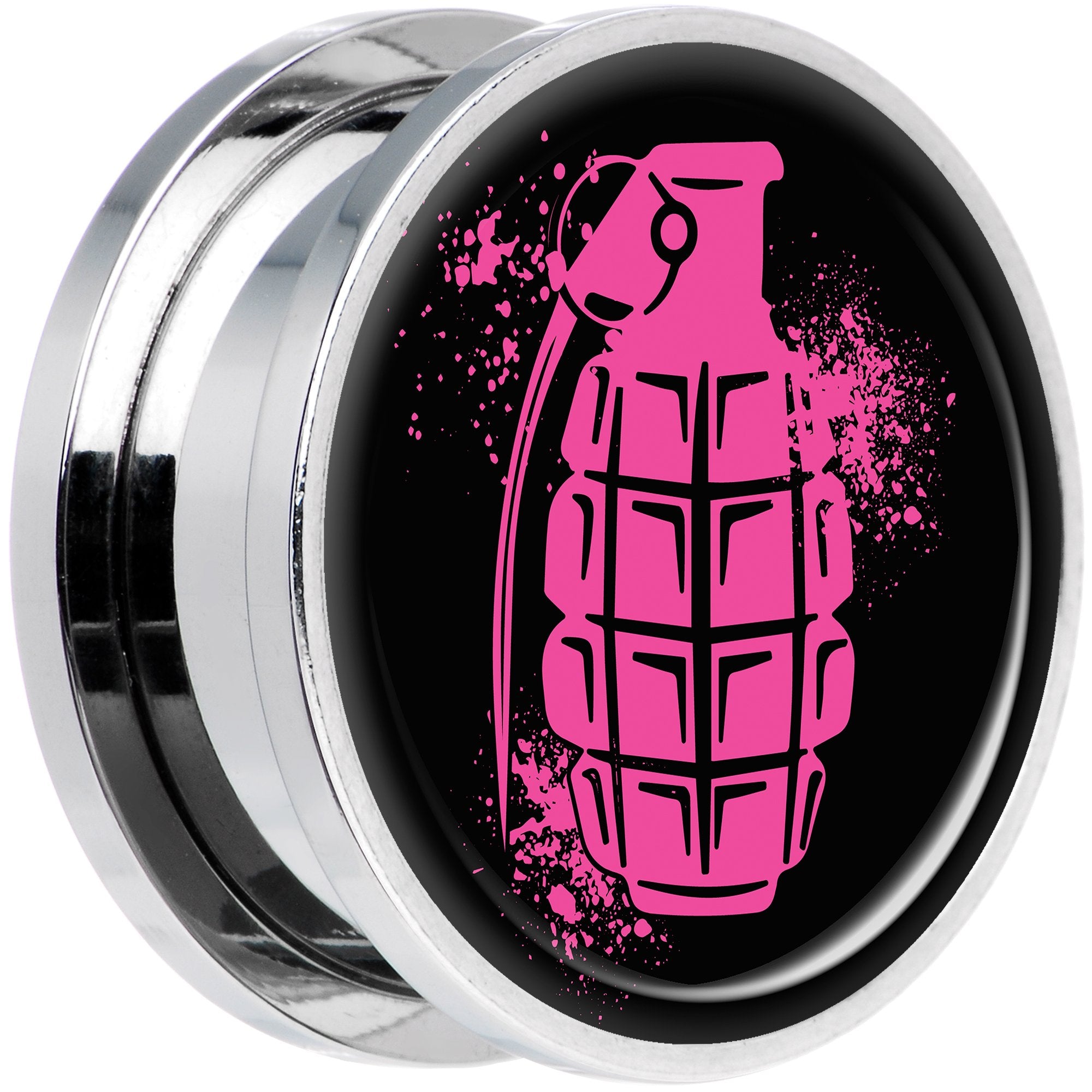 Pink Grenade Steel Screw Fit Plug Set 20mm