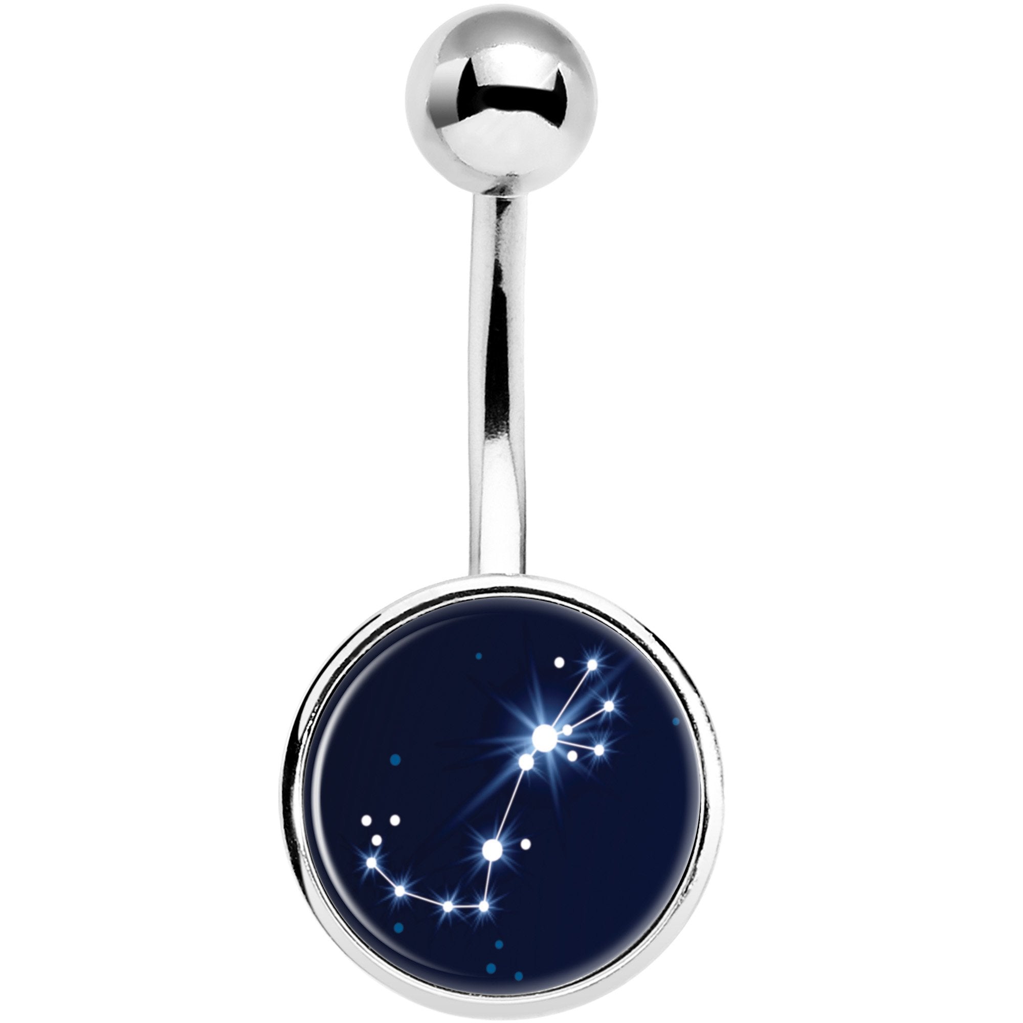 Zodiac Constellation Scorpio Stainless Steel Belly Ring lightweight comfortable