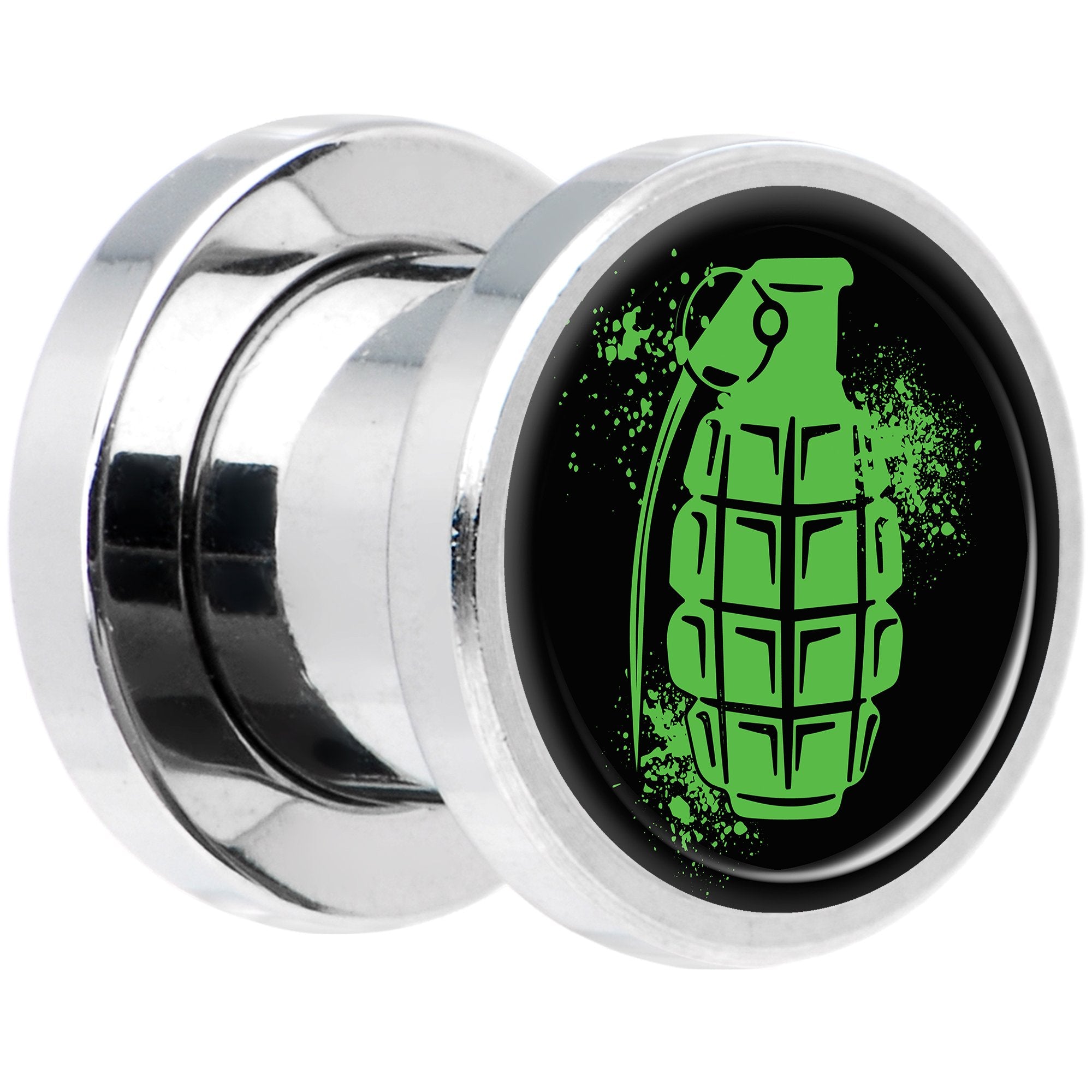 Green Grenade Steel Screw Fit Plug Set 0G