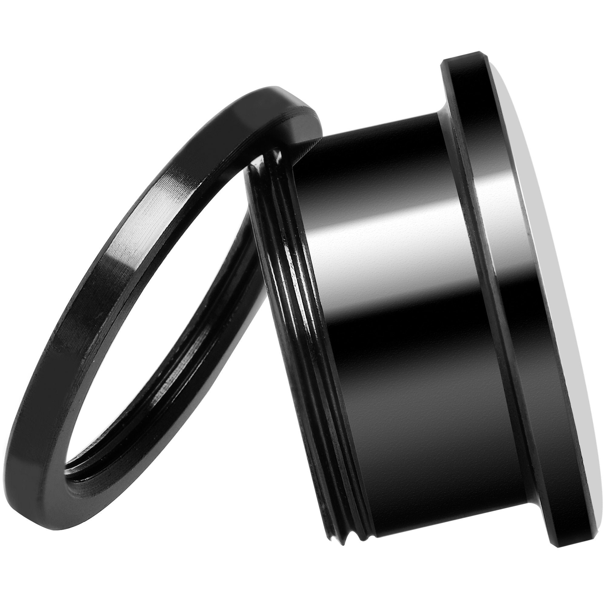 Woodland Camo Print Black Anodized Screw Fit Plug Set 5/8